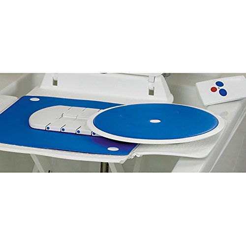 Deltis Swivel Transfer Seat with Comfortable Blue Foam Cover - Compatible with Deltis Bathlift for Easy Sliding Transfer from Chair to Bathtub | Ideal for Elderly & Disabled Bathing Safety, Shower Seat Assist for Mobility Challenges