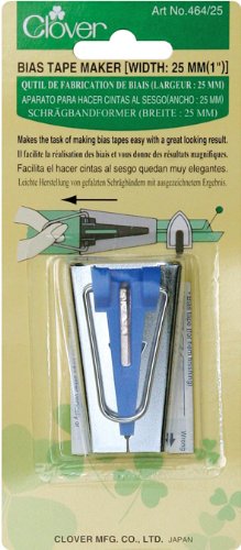 25mm Clover Bias Tape Maker - Perfect for Quilting, Sewing & DIY Craft Projects - Create Custom Binding & Trims Easily