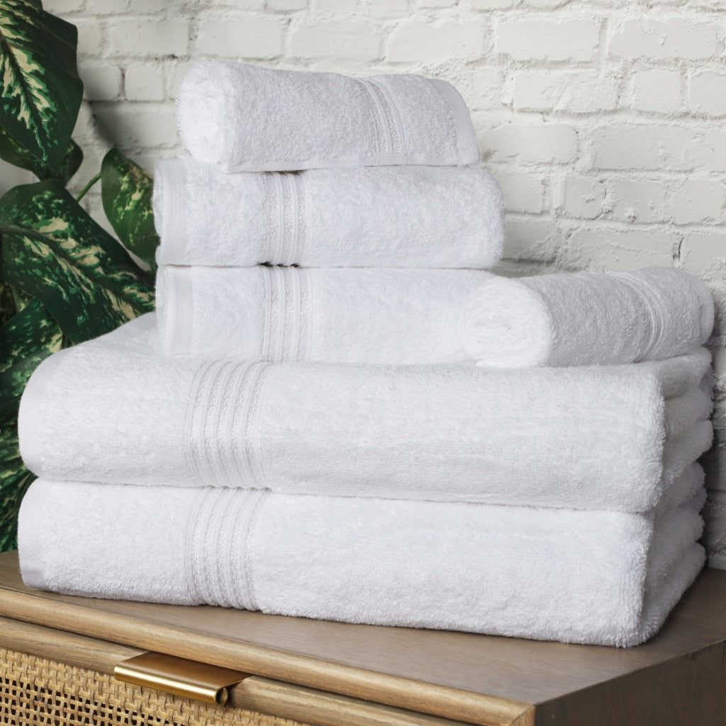Premium 6-Piece Egyptian Cotton Towel Set - Ultra Soft, Highly Absorbent Bath Towels for Spa, Hotel & Luxury Home Use