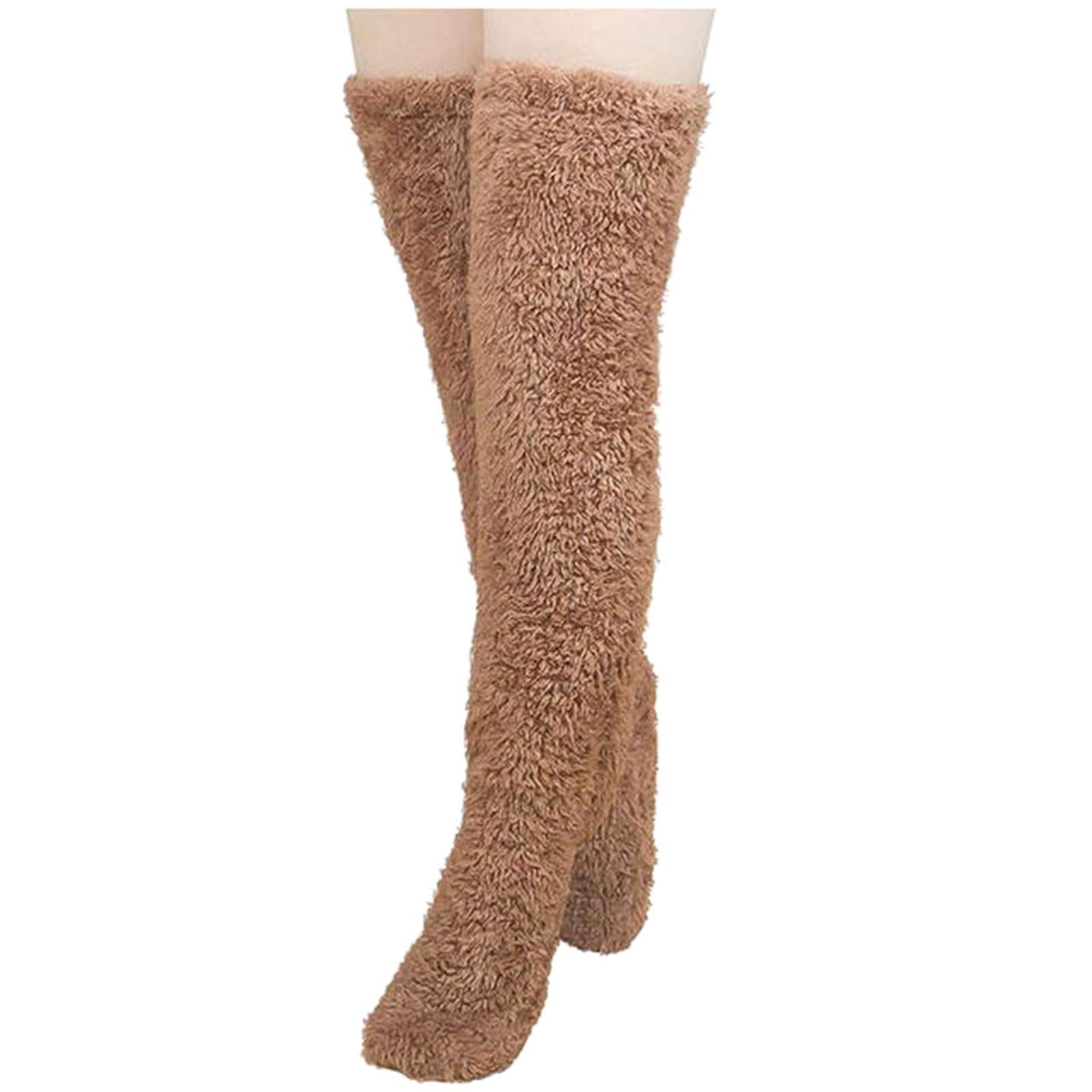 Soft Plush Thermal Socks for Women & Men - Cozy Winter Crew Socks with Non-Slip Grip, Warm Home & Floor Socks for Cold Weather - Perfect for Lounging, Sleeping & Indoor Activities