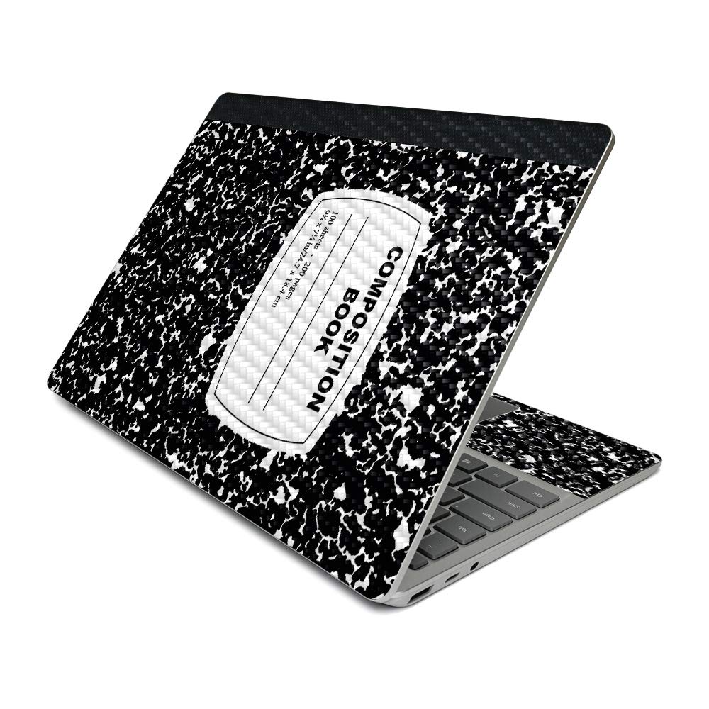 MightySkins Carbon Fiber Skin for Surface Laptop Go (2020) - Protective Cover with Durable Textured Finish | Easy to Apply | Made in USA | Perfect for School, Office & Travel Protection