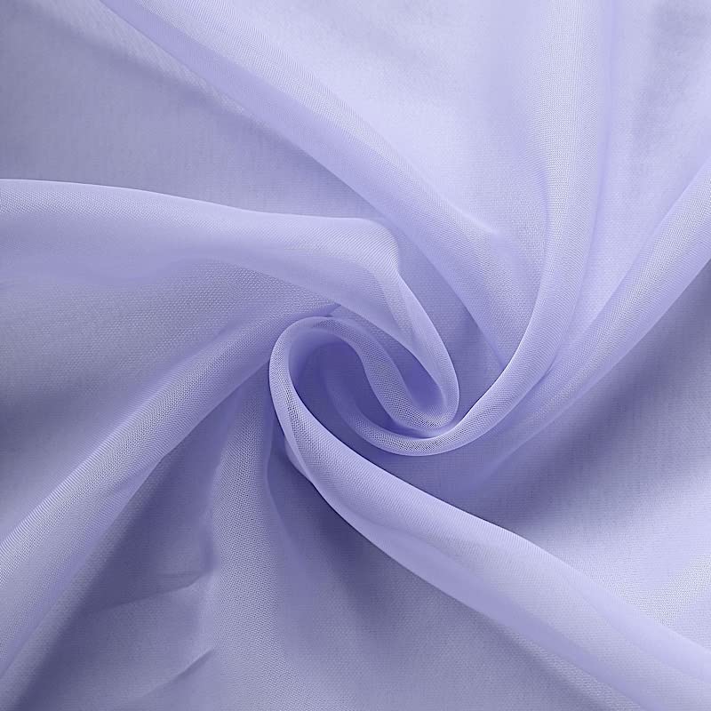 50 Extra Wide Premium Lavender Chiffon Chair Sashes & Bows - Elegant Wedding Decor for Ceremony, Reception & Party Decorations | Perfect for Bridal Showers, Banquets & Special Events