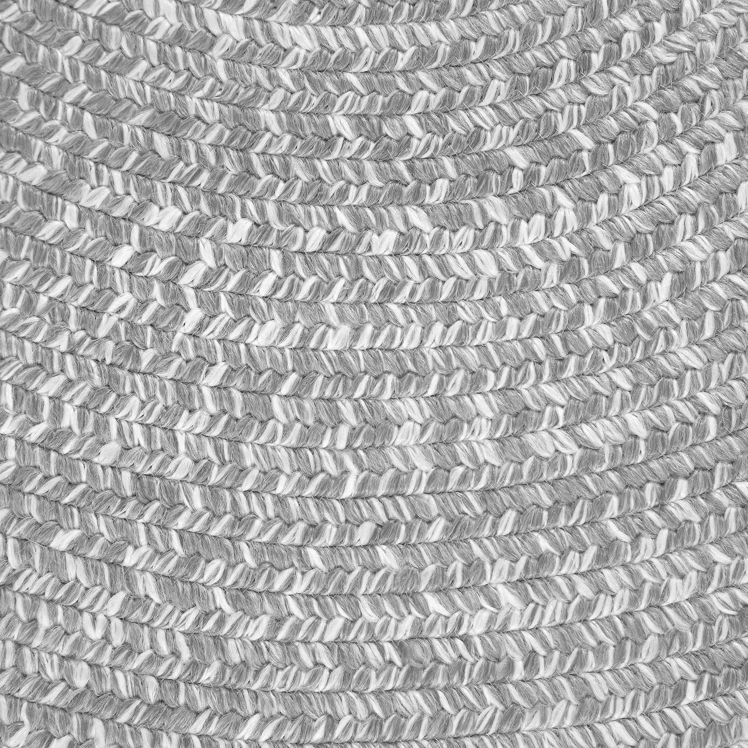 Premium Reversible Braided Oval Rug 5' x 8' - Indoor/Outdoor Washable Area Rug for Living Room, Bedroom, Office, Kitchen & Dining - Slate-White - Perfect for Home Decor, Patio & High-Traffic Areas