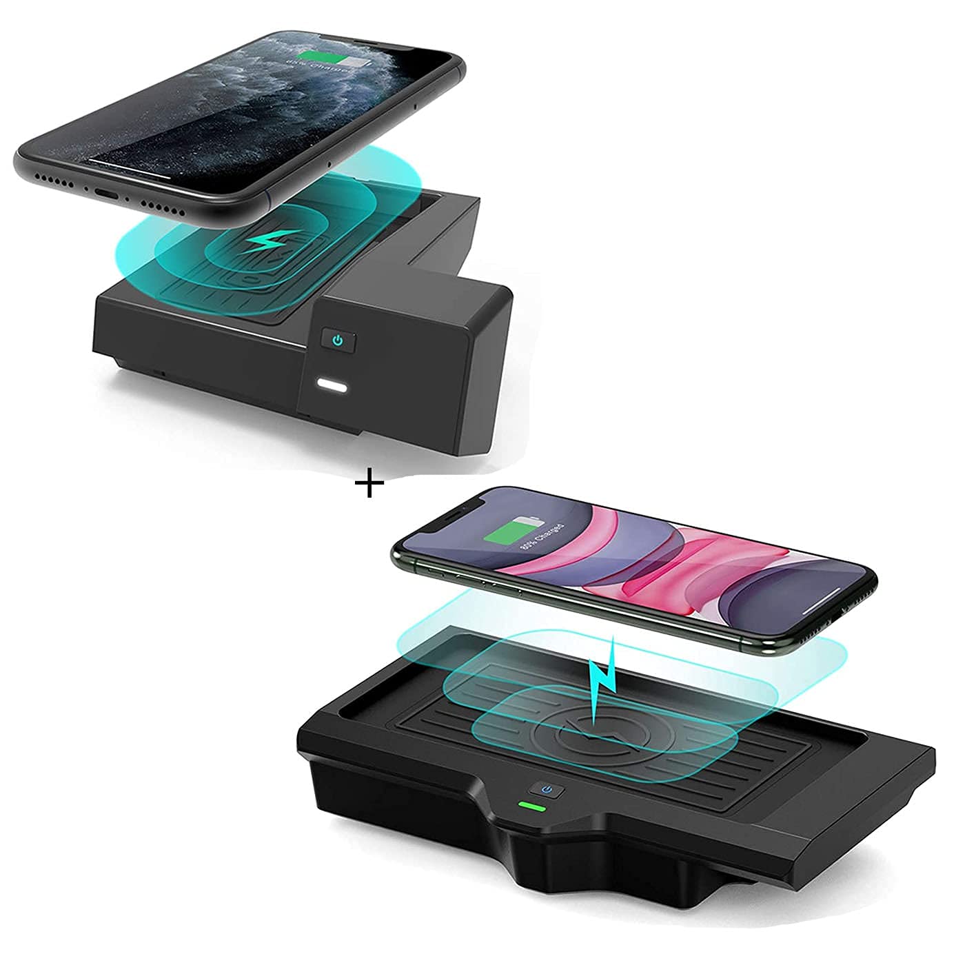 Wireless Car Charger for Mercedes Benz C-Class & GLC (2015-2021) | BMW X3 G01 & X4 (2018-2021) | Fast Qi Charging Phone Mount | Perfect for Road Trips & Daily Commute
