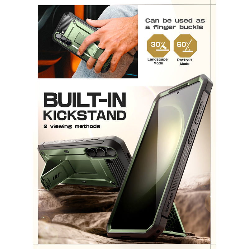 Samsung Galaxy S24 Unicorn Beetle PRO Rugged Protective Case - Military Grade Drop Protection, Shockproof & Scratch Resistant Cover (Dark Green) - Perfect for Outdoor Adventures, Construction Work & Extreme Sports
