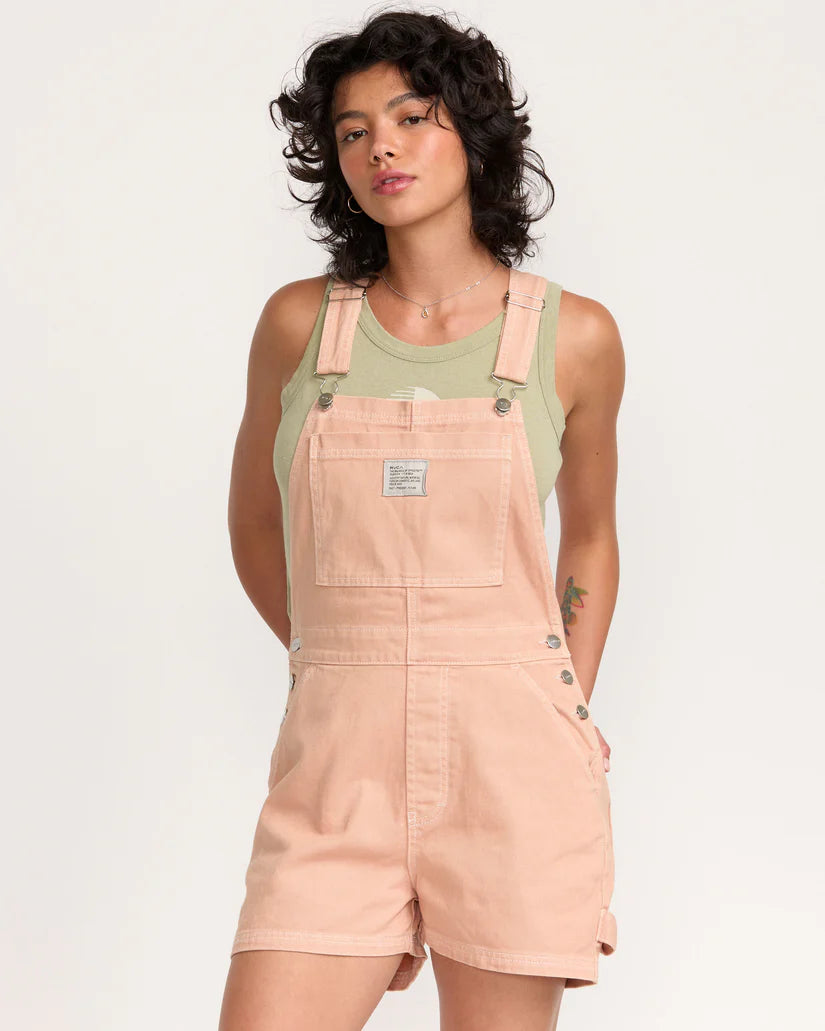RVCA Women's Drea Denim Overalls - Stylish & Comfortable Jumpsuit for Casual Wear, Work, or Outdoor Adventures