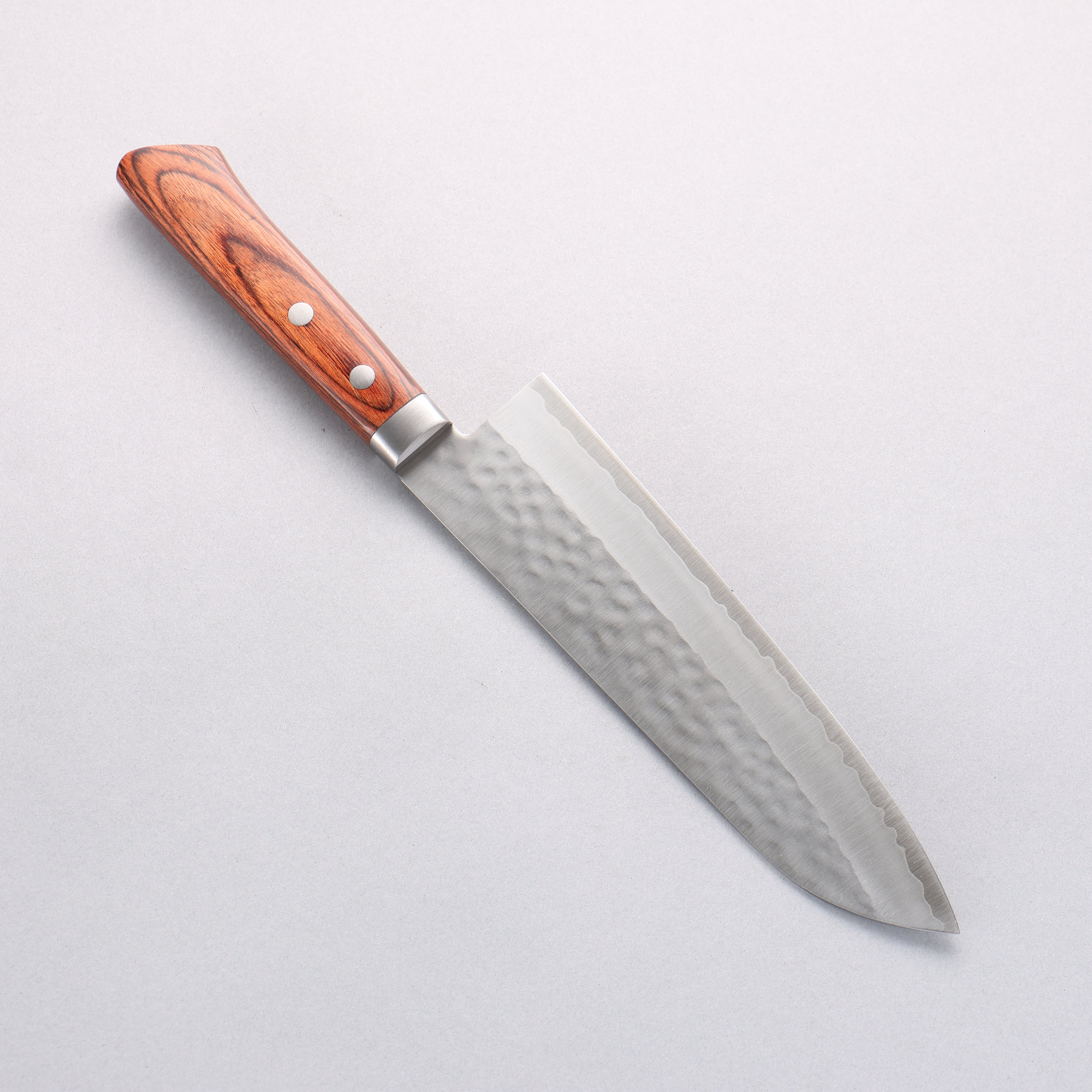 Premium Kunihira VG1 Hammered Gyuto 180mm Japanese Chef Knife with Mahogany Handle - Perfect for Sushi, Meat Slicing & Professional Kitchen Use