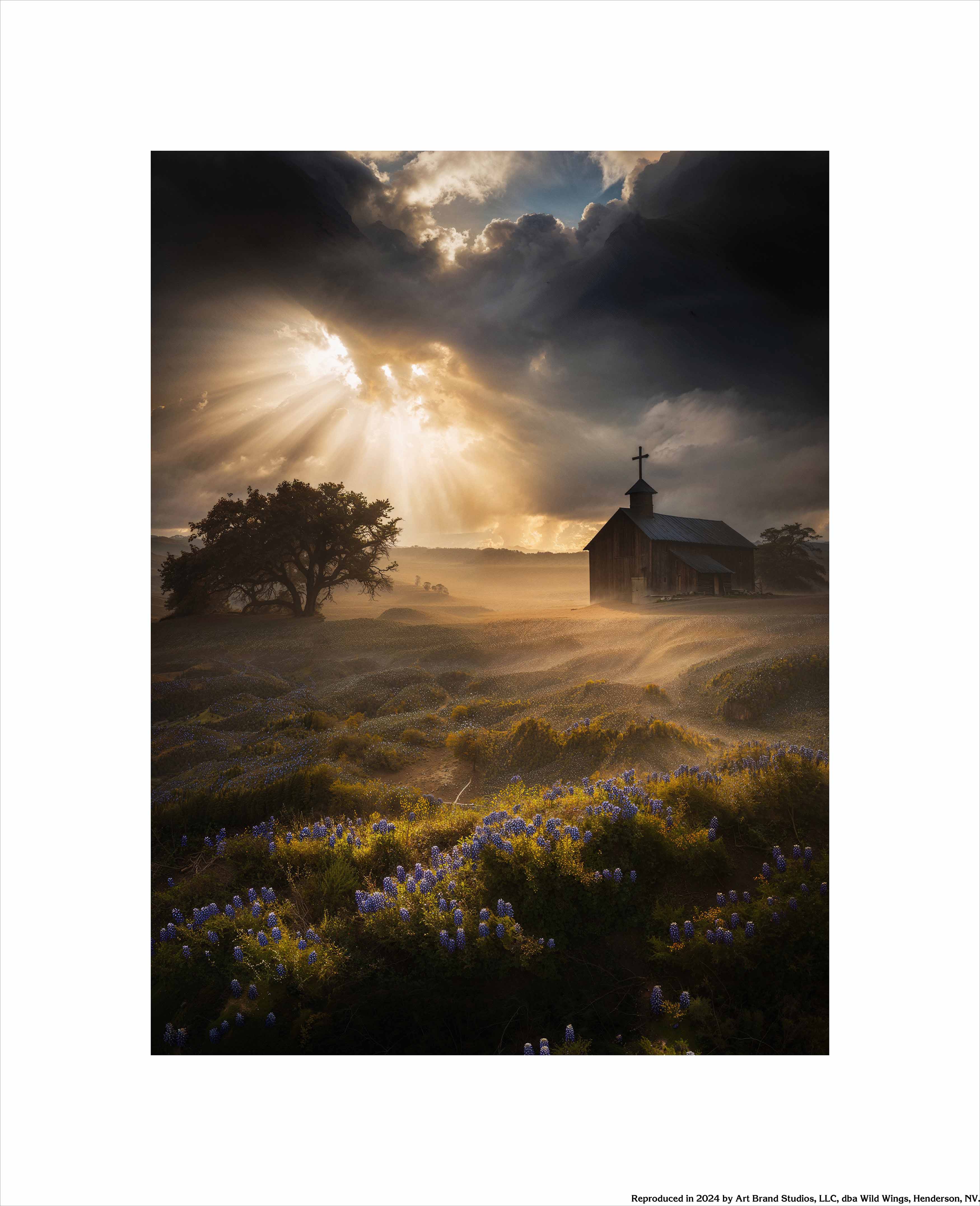 Celestial Rays Over Lone Star Land II - Premium Art Prints for Home & Office Decor | Wall Art for Living Room, Bedroom, or Gift
