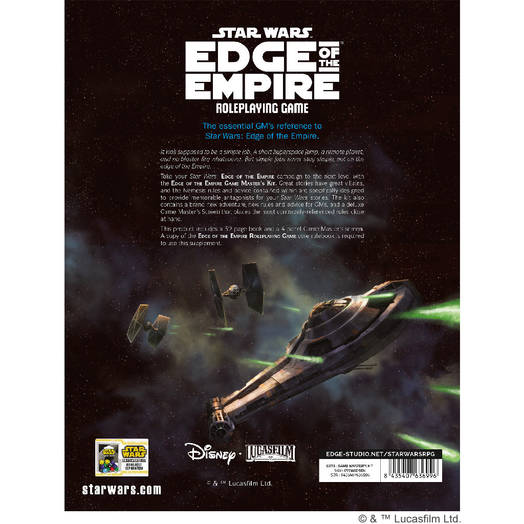 Star Wars Edge of the Empire RPG Game Master's Kit - Complete Guide for Tabletop Roleplaying Game GMs | Perfect for Sci-Fi Fantasy Adventures & Group Gaming Sessions