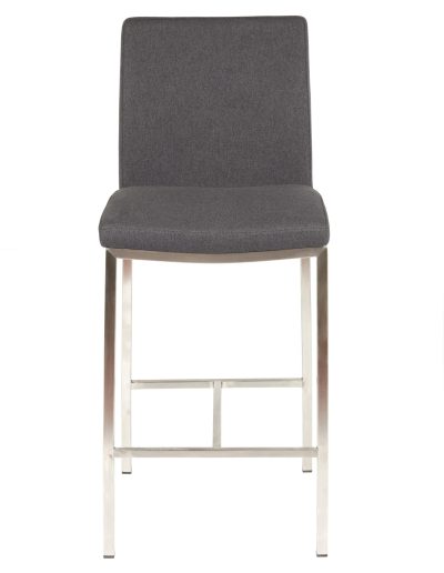 Adam Stool in Graphite - Modern Bar Stool for Kitchen Island, Breakfast Nook & Home Office - Durable Seating with Adjustable Height