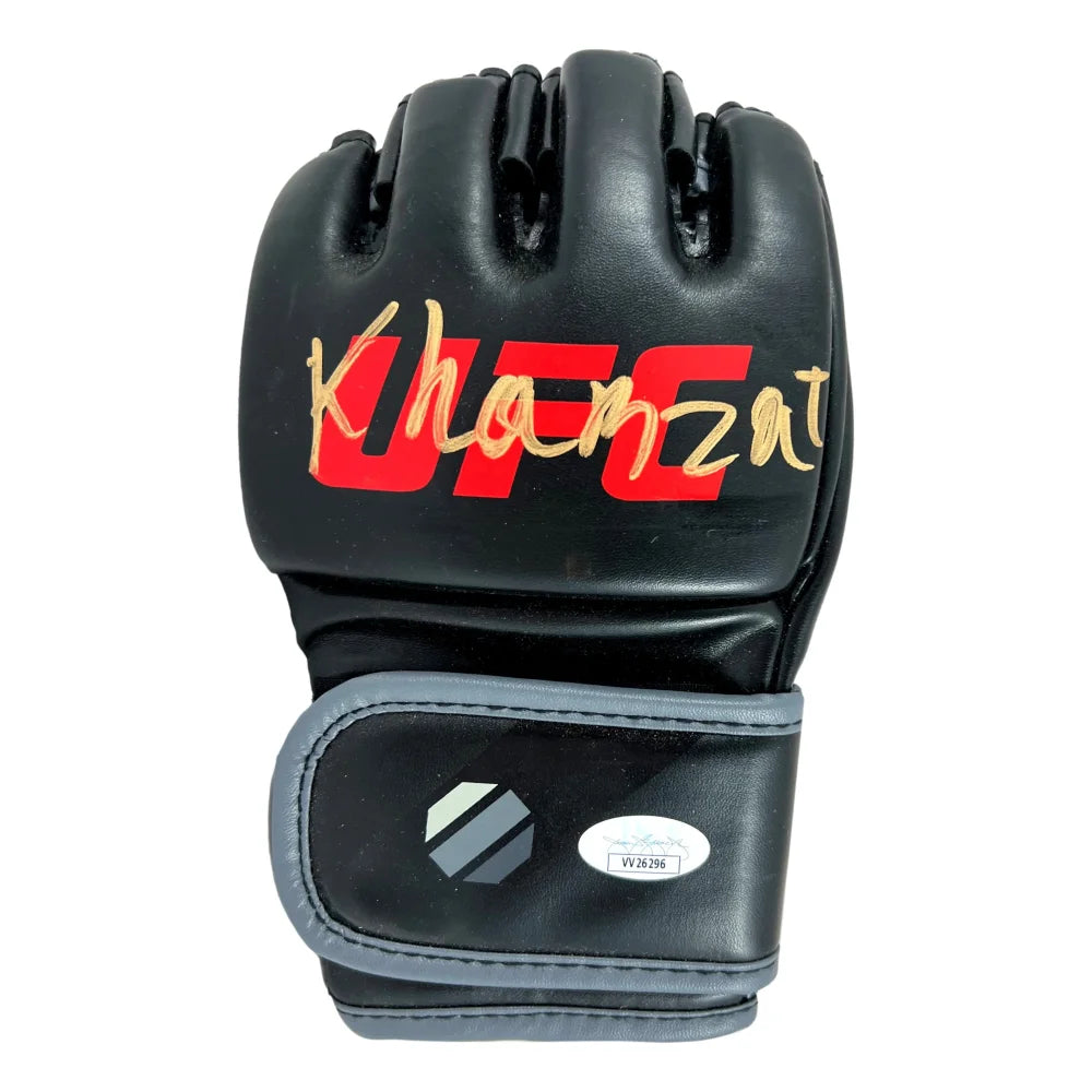 Authentic Khamzat Chimaev Signed UFC Gloves - Borz COA JSA Certified Autograph - Perfect for MMA Collectors & UFC Memorabilia Displays