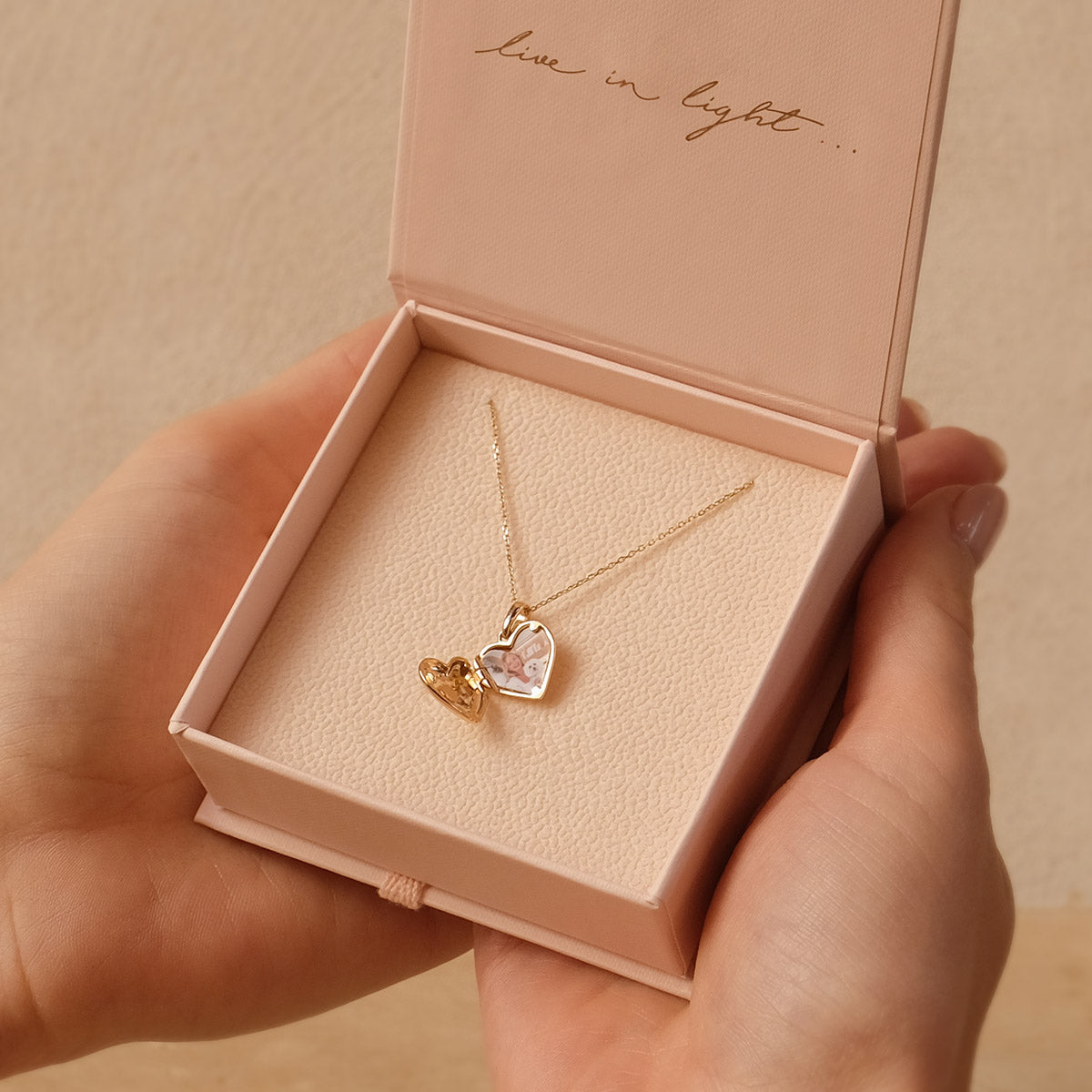 18K Gold Vermeil Heart Lotus Locket Pendant Necklace - Elegant Jewelry Gift for Women, Perfect for Valentine's Day, Anniversary & Special Occasions