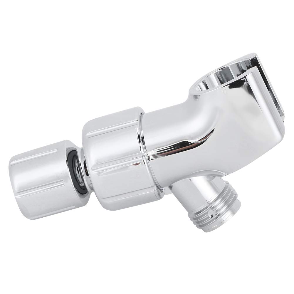 Universal G1/2 Threaded Plastic Shower Bracket - Adjustable American Style Bath Shower Diverter with Chrome Finish - Perfect for Handheld Shower Heads, Wall Mounts & Bathroom Renovations - Ideal for Home, Hotel & Spa Use
