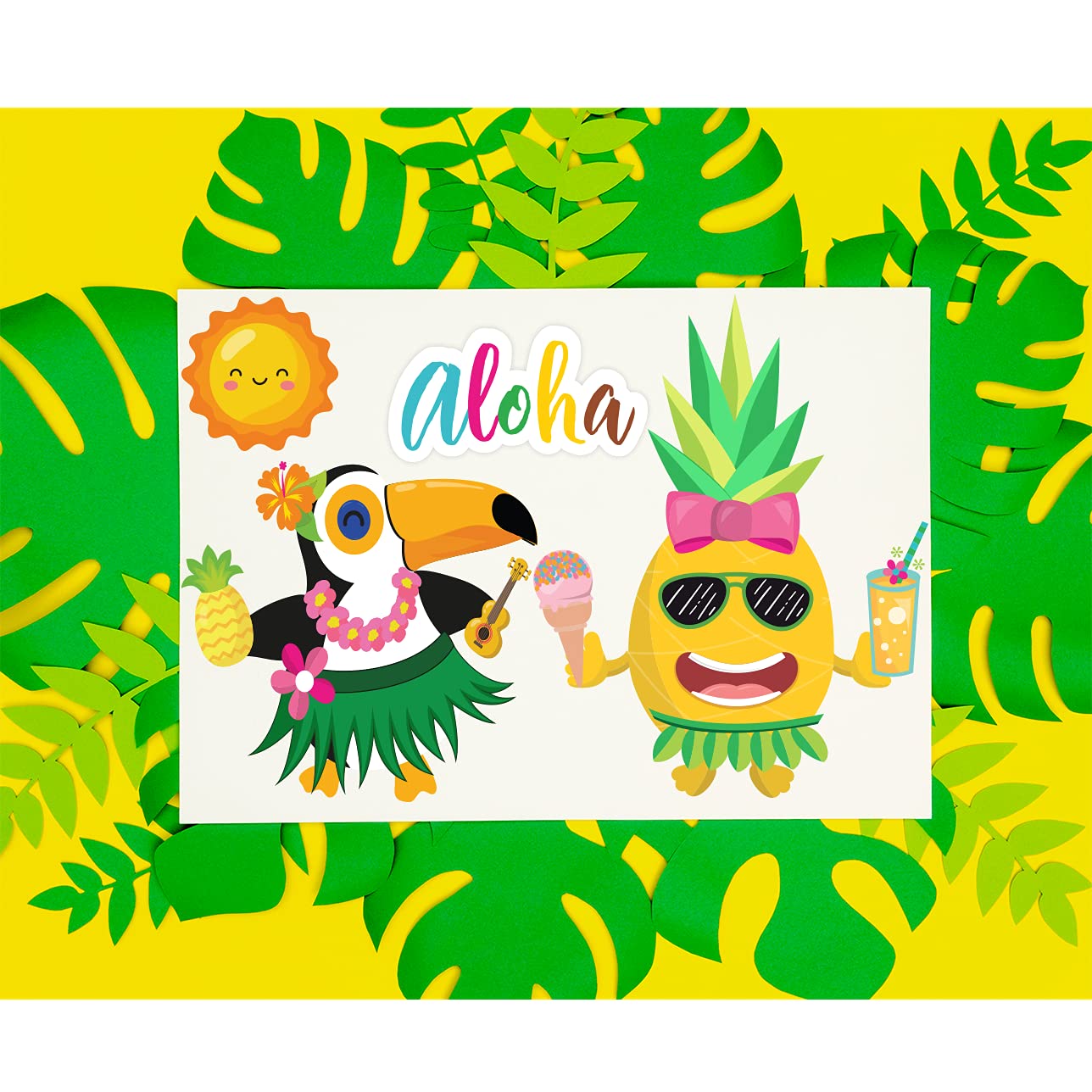 Summer Themed Stickers for Kids - Fun DIY Crafts, Scrapbooking & School Projects - Perfect for Scrapbooks, Notebooks, and Summer Activities