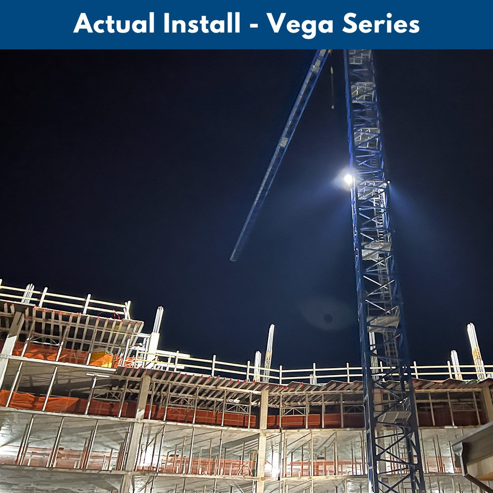 VEGA LED Sports Light 850W 118,000 Lumens 5000K Daylight White 120-277V 4H4V Beam Angle - Equivalent to 2000W Metal Halide - 10 Year Warranty - Perfect for Stadiums, Arenas, Tennis Courts & Outdoor Sports Fields