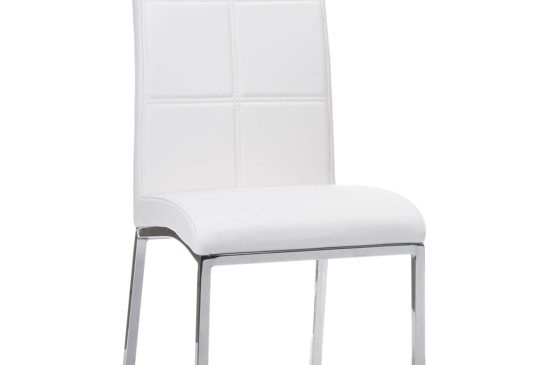 Baxter Pedestal 5-Piece Dining Set with White Chairs - Modern Kitchen & Dining Room Furniture for Family Gatherings