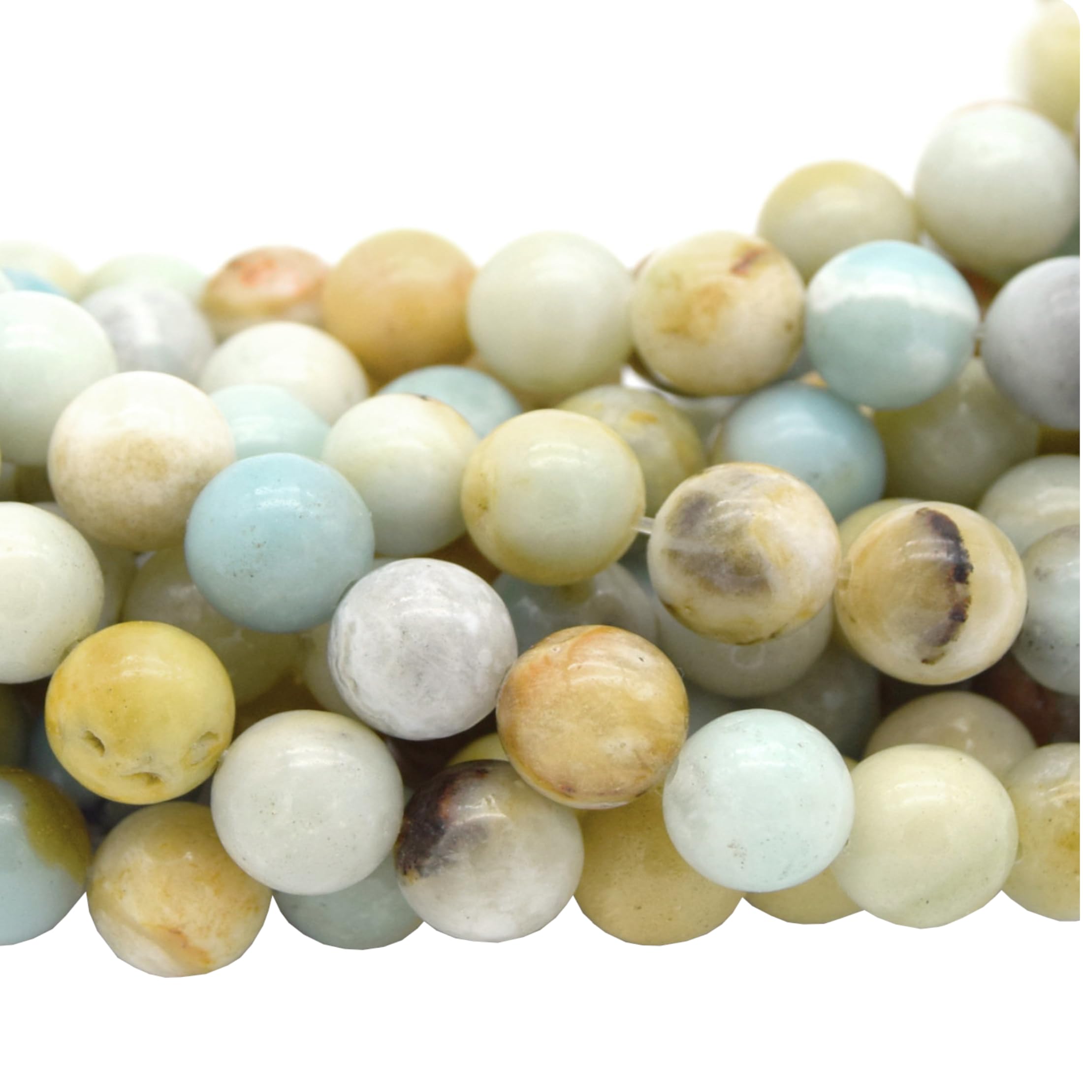 Natural Amazonite Beads 12mm - Smooth Round Gemstone Beads for Jewelry Making, DIY Crafts, Healing Bracelets & Necklaces - Perfect for Meditation, Energy Balancing & Spiritual Gifts