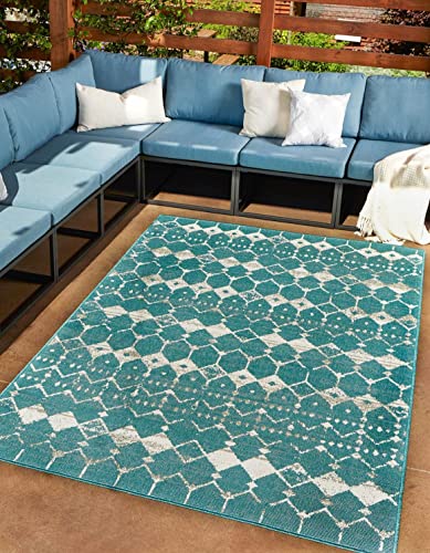 Teal/Ivory