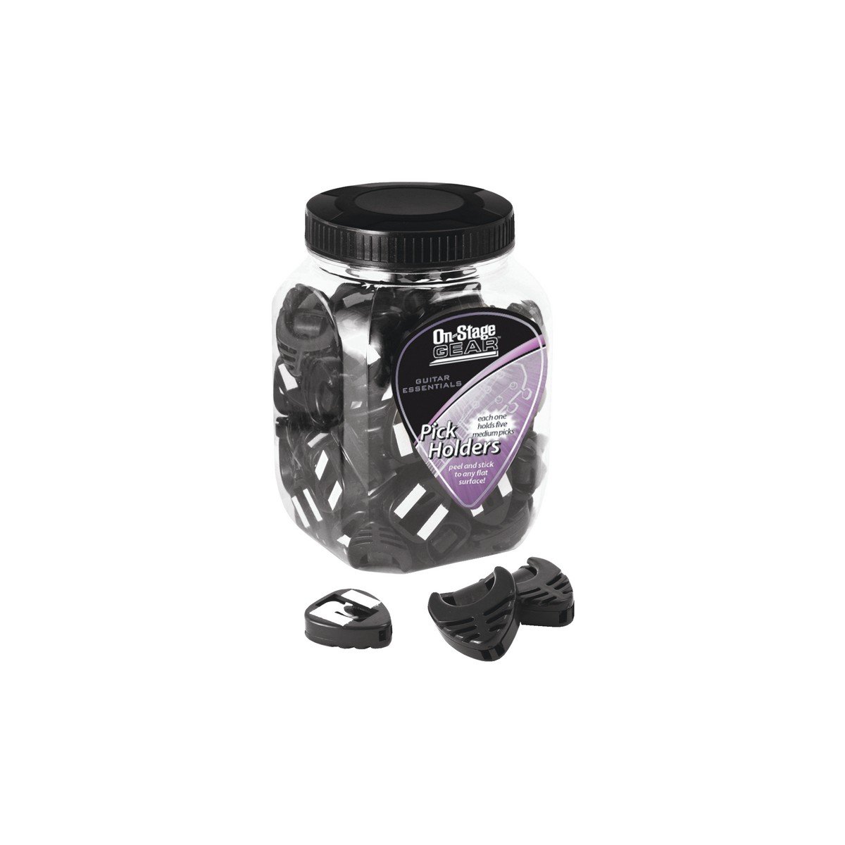 On Stage GSAPK6500 Guitar Pick Holder - Durable Plastic Clip for Musicians | Perfect for Guitar, Bass, Ukulele Players On Stage or in Studio