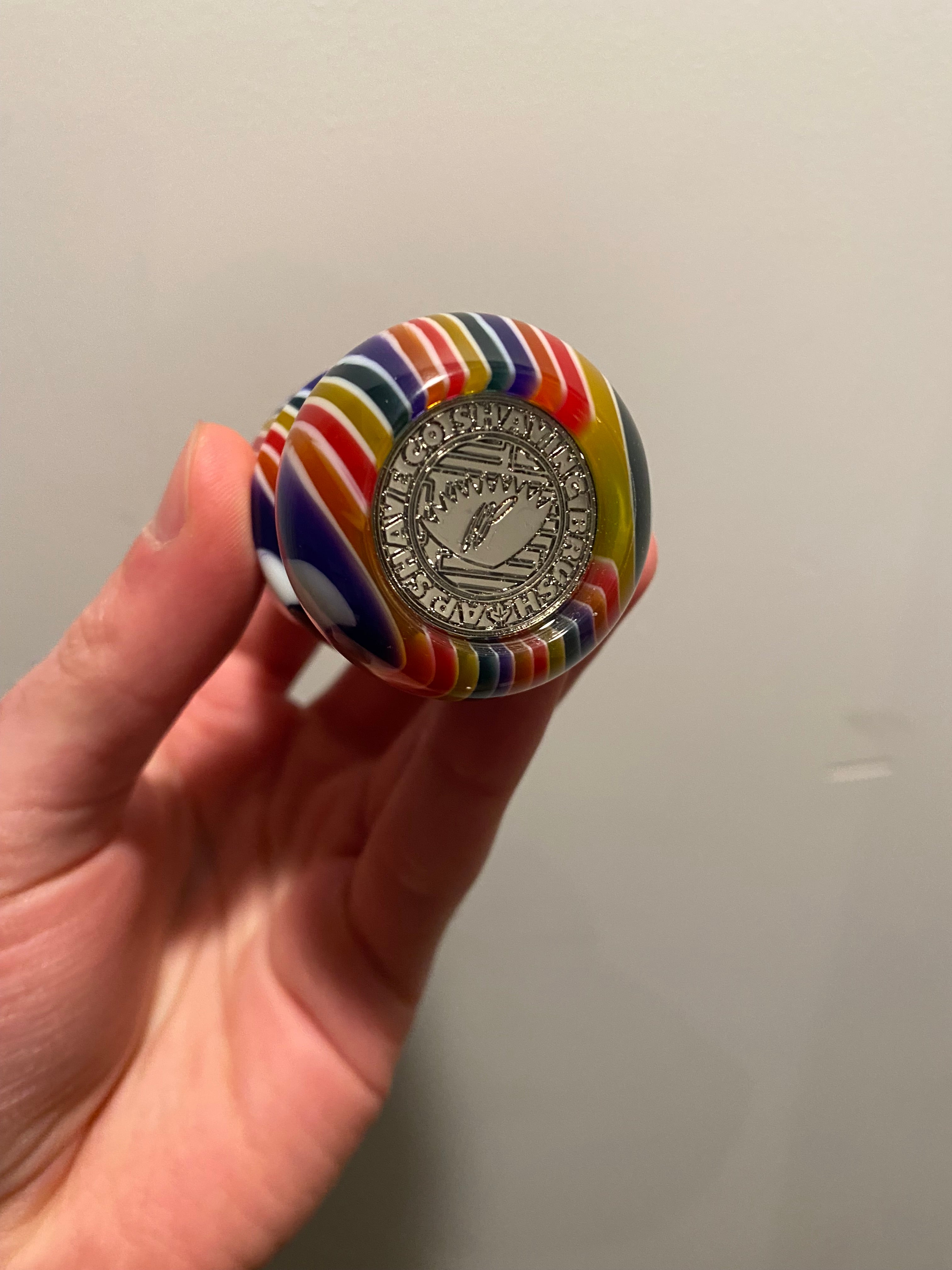 Premium Handcrafted Candy Stripe Shaving Brush Handle - Fits 24mm & 26mm Knots - Perfect for Wet Shaving & Grooming Kits - Luxury Bathroom Accessory for Men