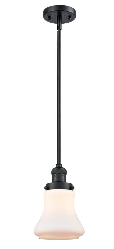 Innovations 201S-BK-G191 Matte Black Mini Pendant Light - Modern Single Bulb Hanging Fixture for Kitchen Island, Dining Room, or Entryway Lighting