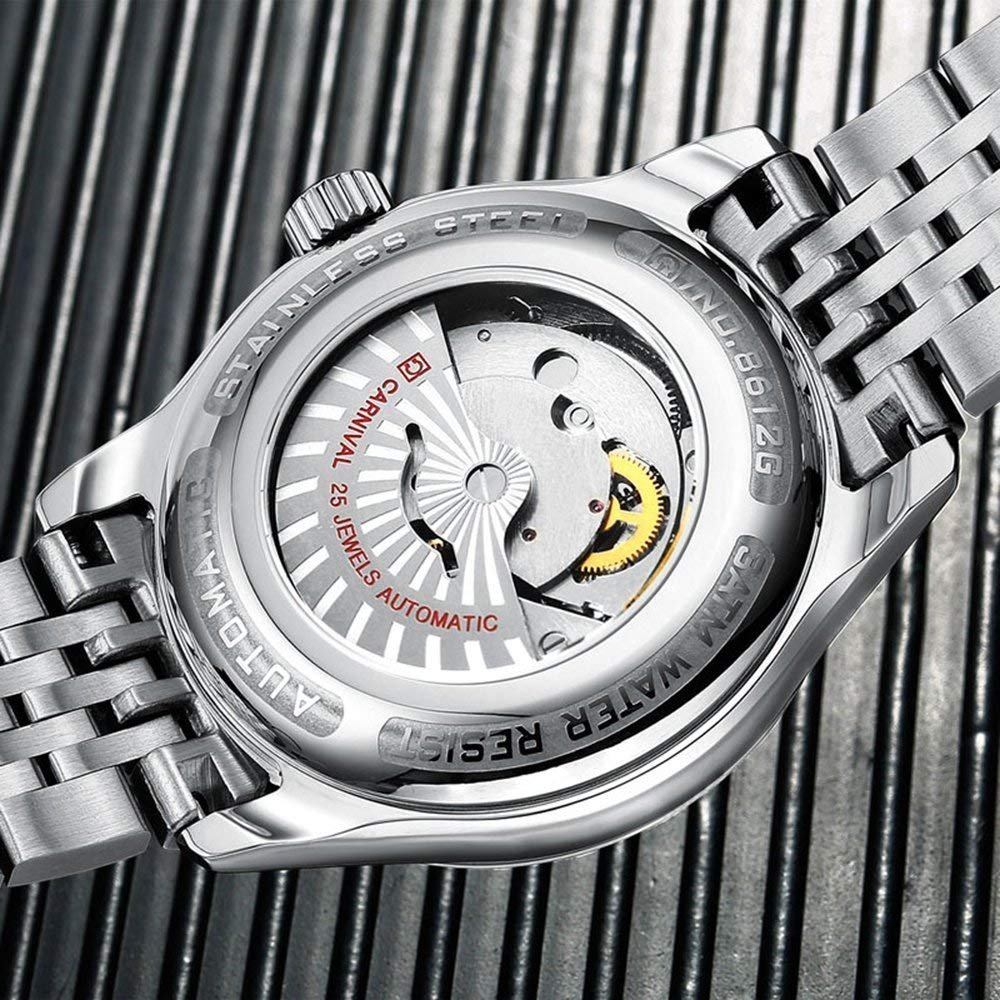 MASTOP Men's Minimalist Business Automatic Mechanical Watch - Gold & Silver Stainless Steel Swiss Movement - Perfect for Office, Formal Events & Professional Settings