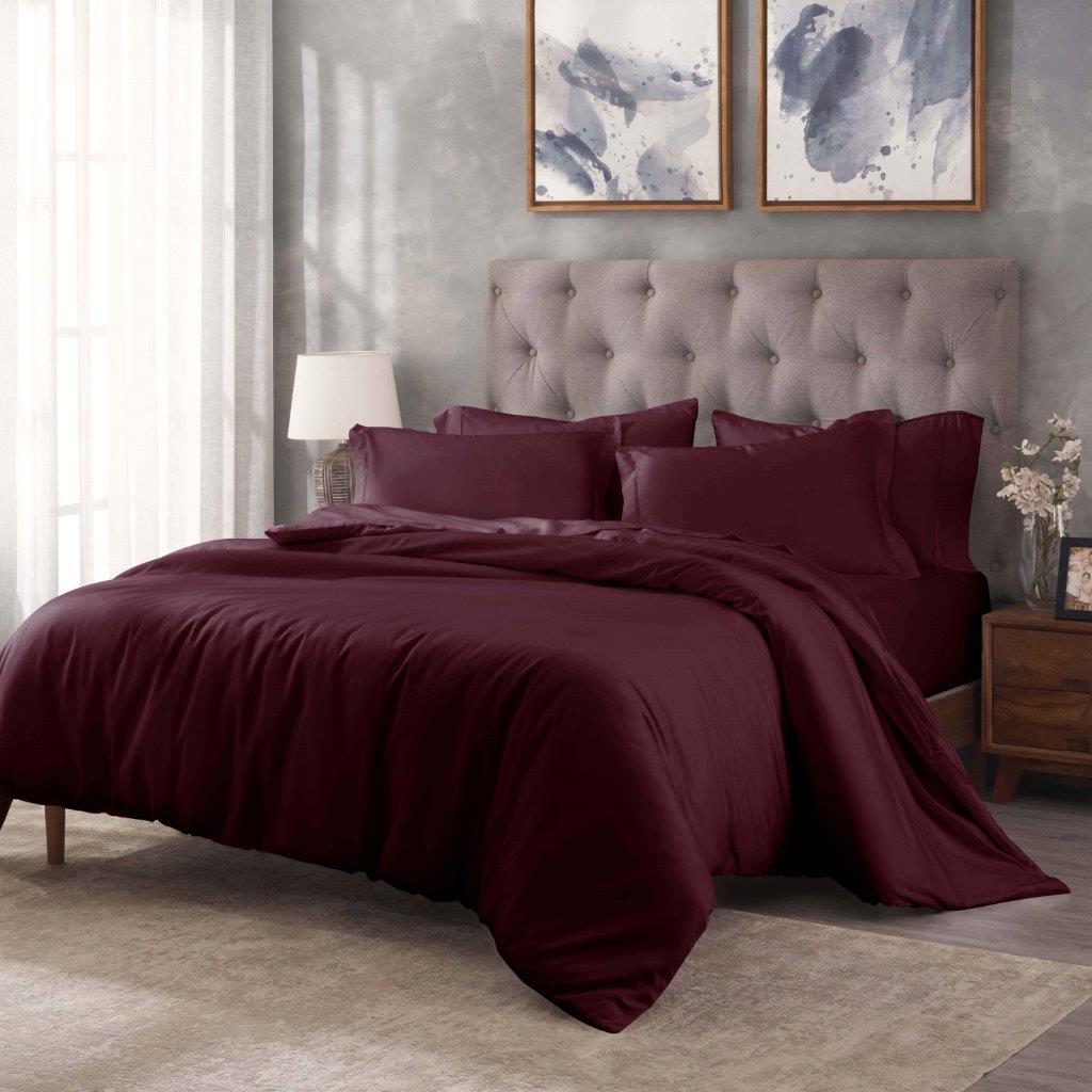 Premium Egyptian Cotton 400 Thread Count Duvet Cover Set - Ultra Soft & Breathable Bedding for Luxury Hotels & Master Bedrooms