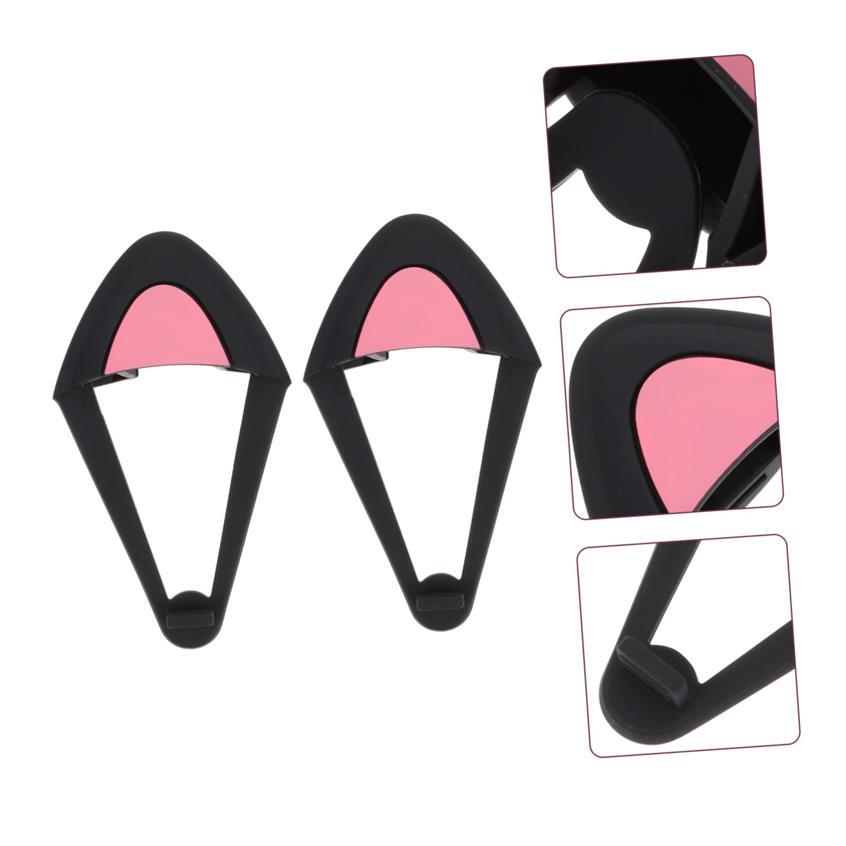 Jojofuny Cat Ear Headphone Accessories - Cute Cartoon Headset Decor for Girls, Women (Black) | Perfect for Cosplay, Gaming, and Stylish Headphone Customization