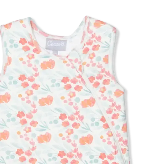 Coccoli Modal Sleep Sack 0.5 TOG - Soft Baby Sleeping Bag for Spring & Summer - Floral Print Design for Nursery & Travel