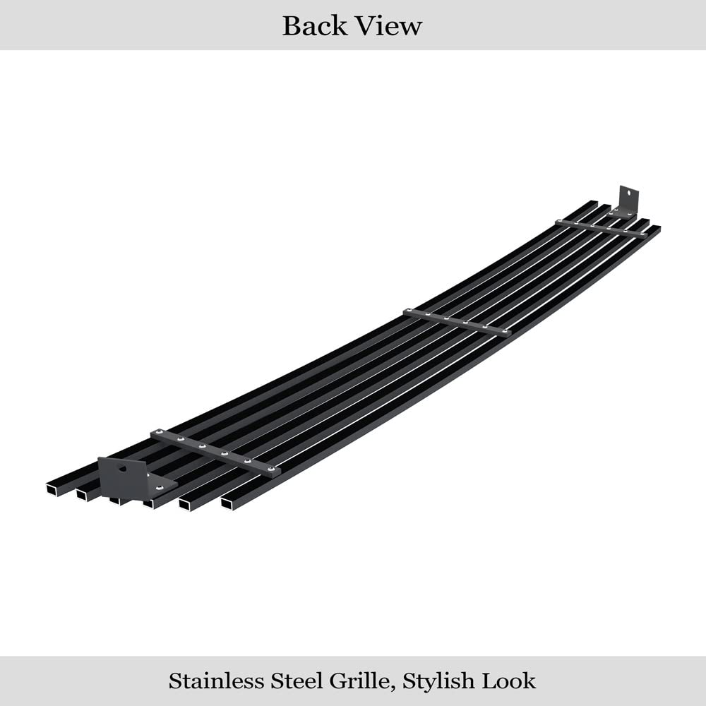 APS F65737H Black Billet Front Grille Insert Compatible with 2004-2005 Ford Ranger - Lower Bumper Replacement for Enhanced Style & Protection | Off-Road, Truck Customization, Automotive Upgrade