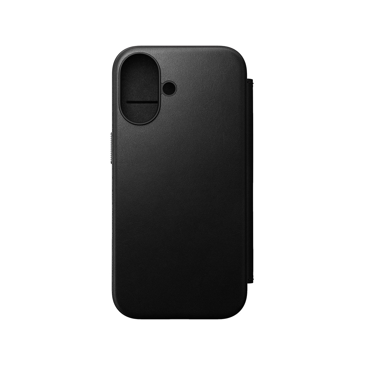 Premium NOMAD Genuine Leather Folio Case for iPhone 16 - Slim Protective Wallet Cover with Card Slots (Black) | Perfect for Business Professionals & Daily Commuters