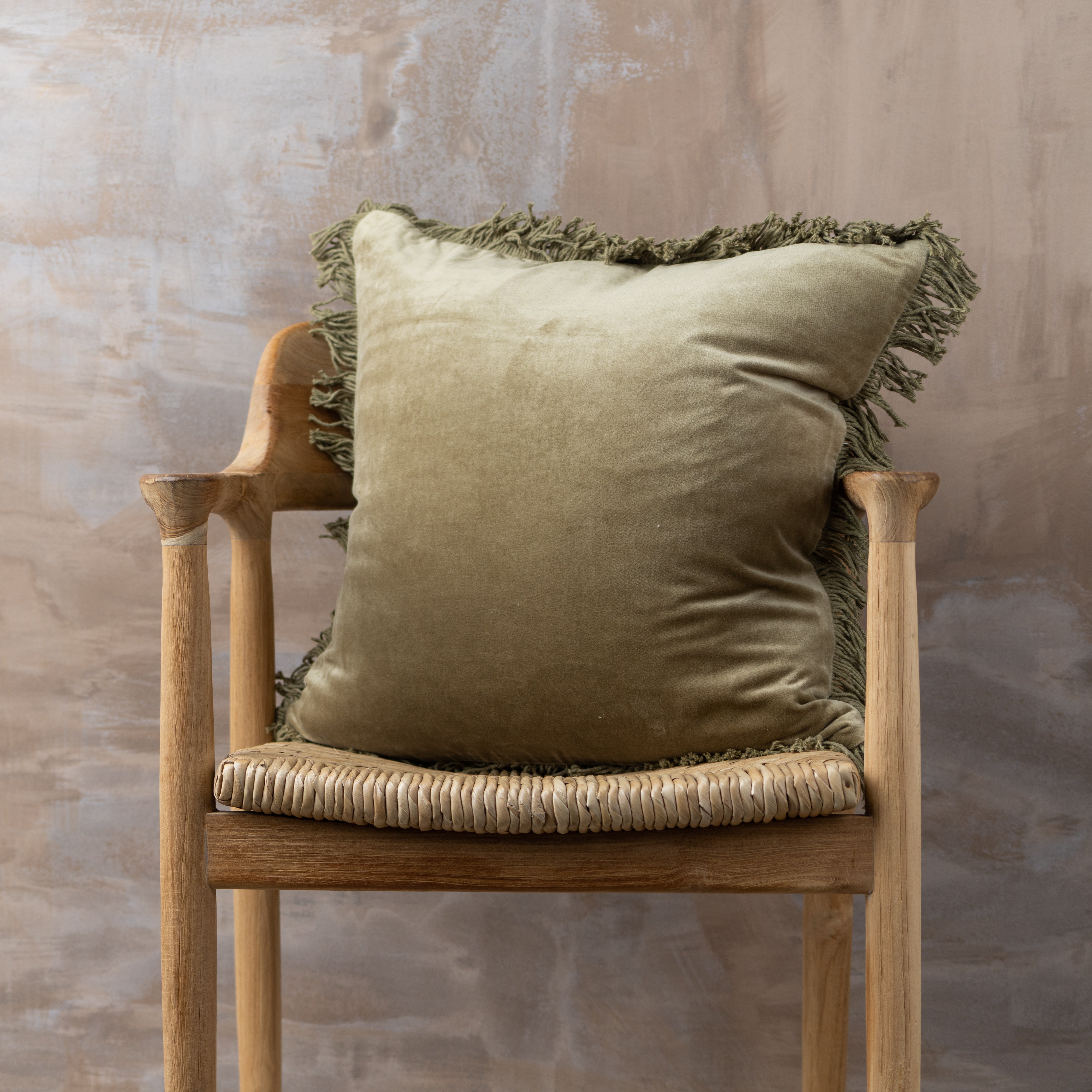Luxury Velvet Cushion Cover - Soft Olive Green Pillow Case for Sofa, Bed, Chair | Home Decor & Comfort Accessories | Perfect for Living Room, Bedroom, Office
