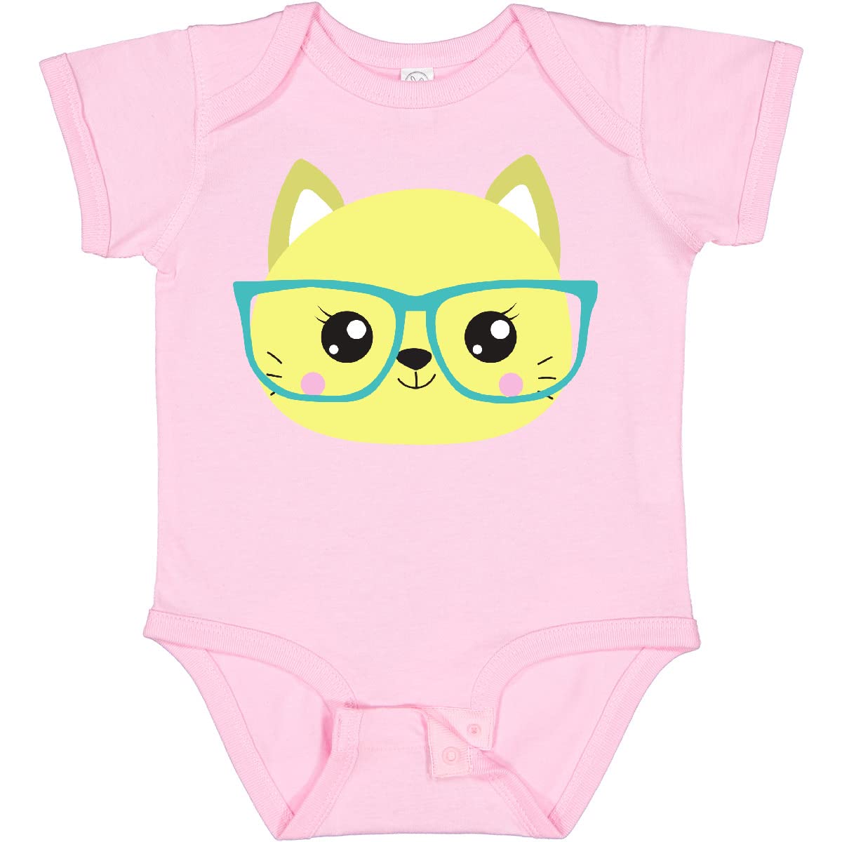 Hipster Cat with Glasses - Cute Kitten Bodysuit for Baby Outfits