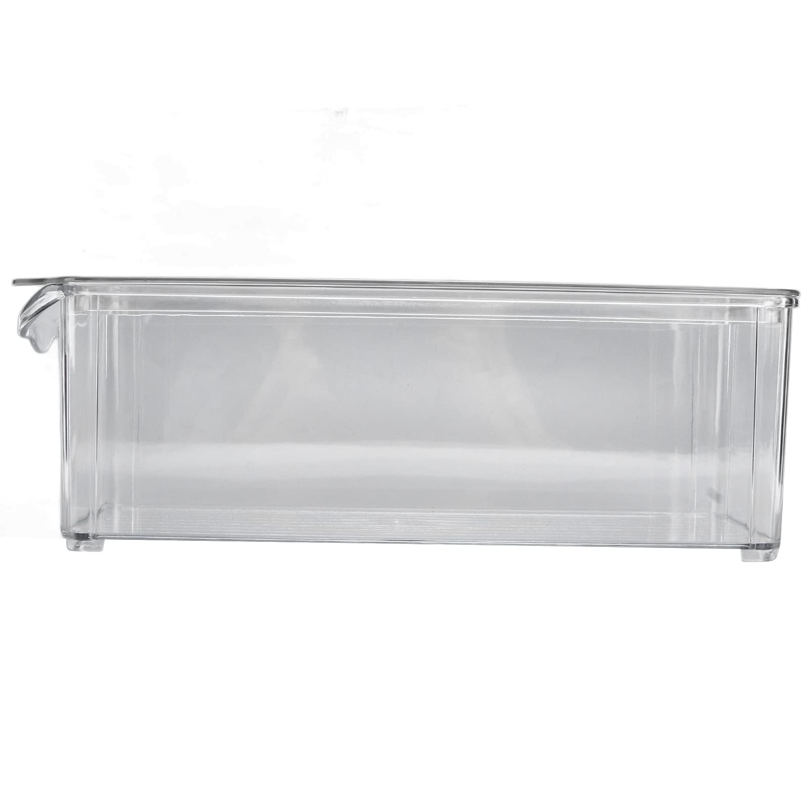 Delaman Clear Plastic Storage Bin - Large Capacity, Food Grade, Durable & Portable for Pantry Organization | Perfect for Kitchen, Bathroom, and Office Storage