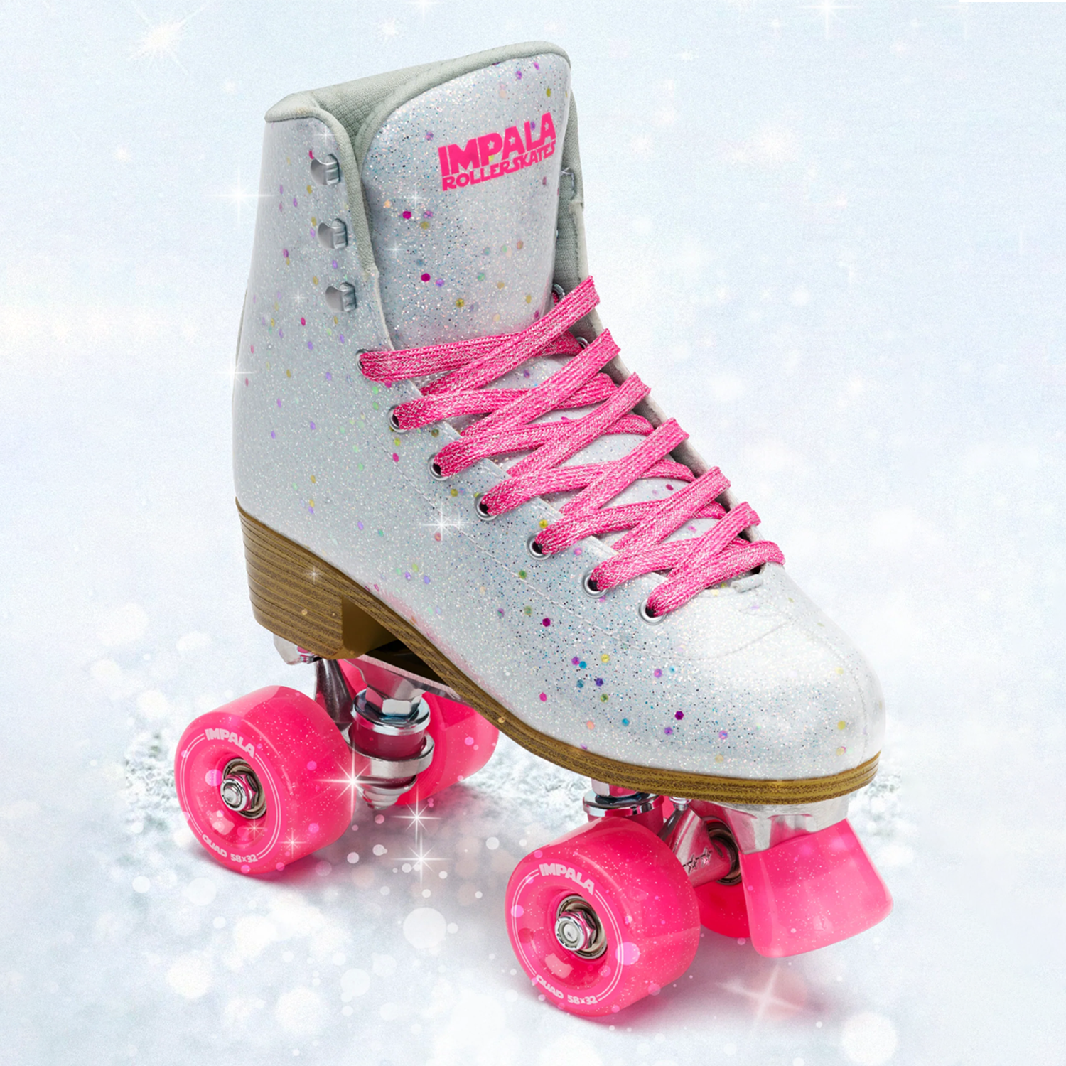 IMPALA Roller Skates for Women - Confetti Print Outdoor & Indoor Skates for Beginners, Rink, Park, and Fitness Use