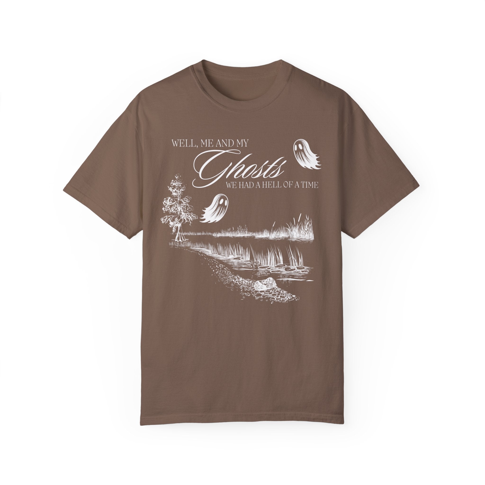 Me & My Ghosts Graphic T-Shirt - Funny Halloween Costume & Casual Wear for Men and Women - Perfect for Parties, Cosplay & Everyday Outfits