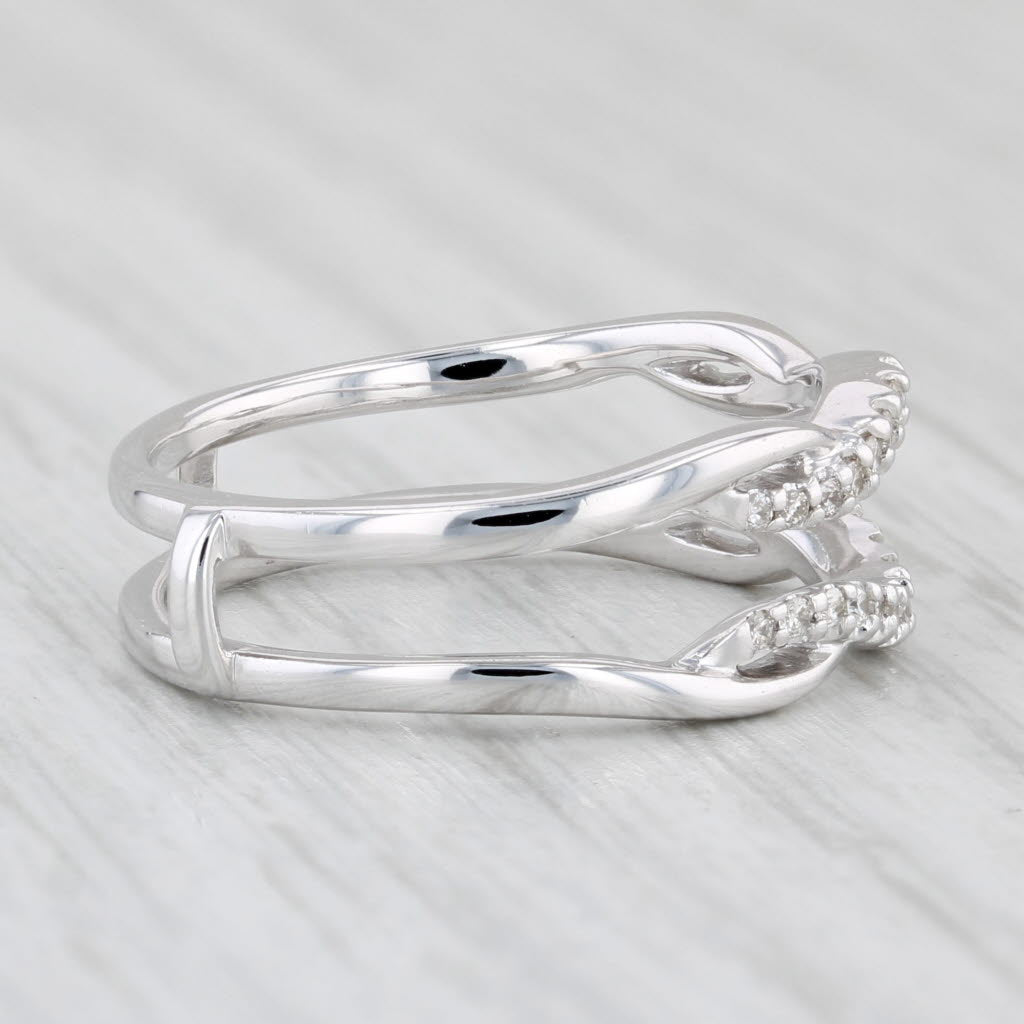 0.20ctw Diamond Ring Jacket Enhancer - 14k White Gold Wedding Band Size 7 - Perfect for Bridal Stacking, Anniversary Gifts & Special Occasions