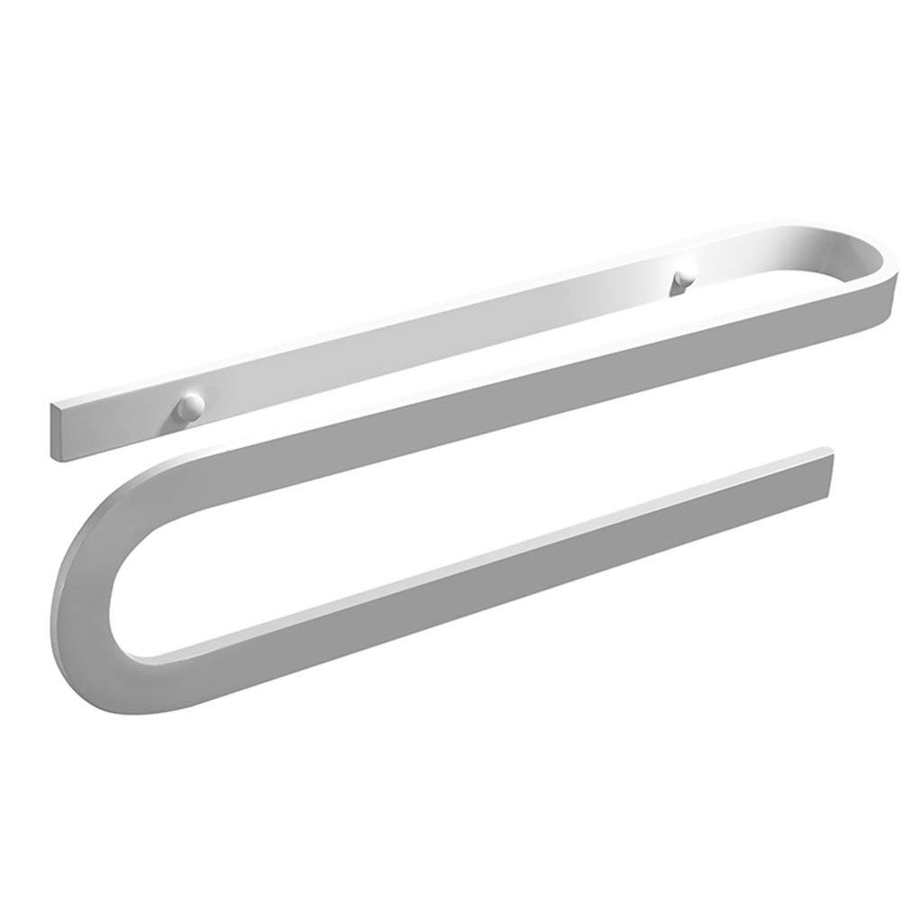 Black & White Bathroom Shelves 48.75x12cm - Thick Aluminum Anti-Rust Storage Rack for Shower, Toilet & Spa Organization - Smooth Surface Space-Saving Bathroom Accessories