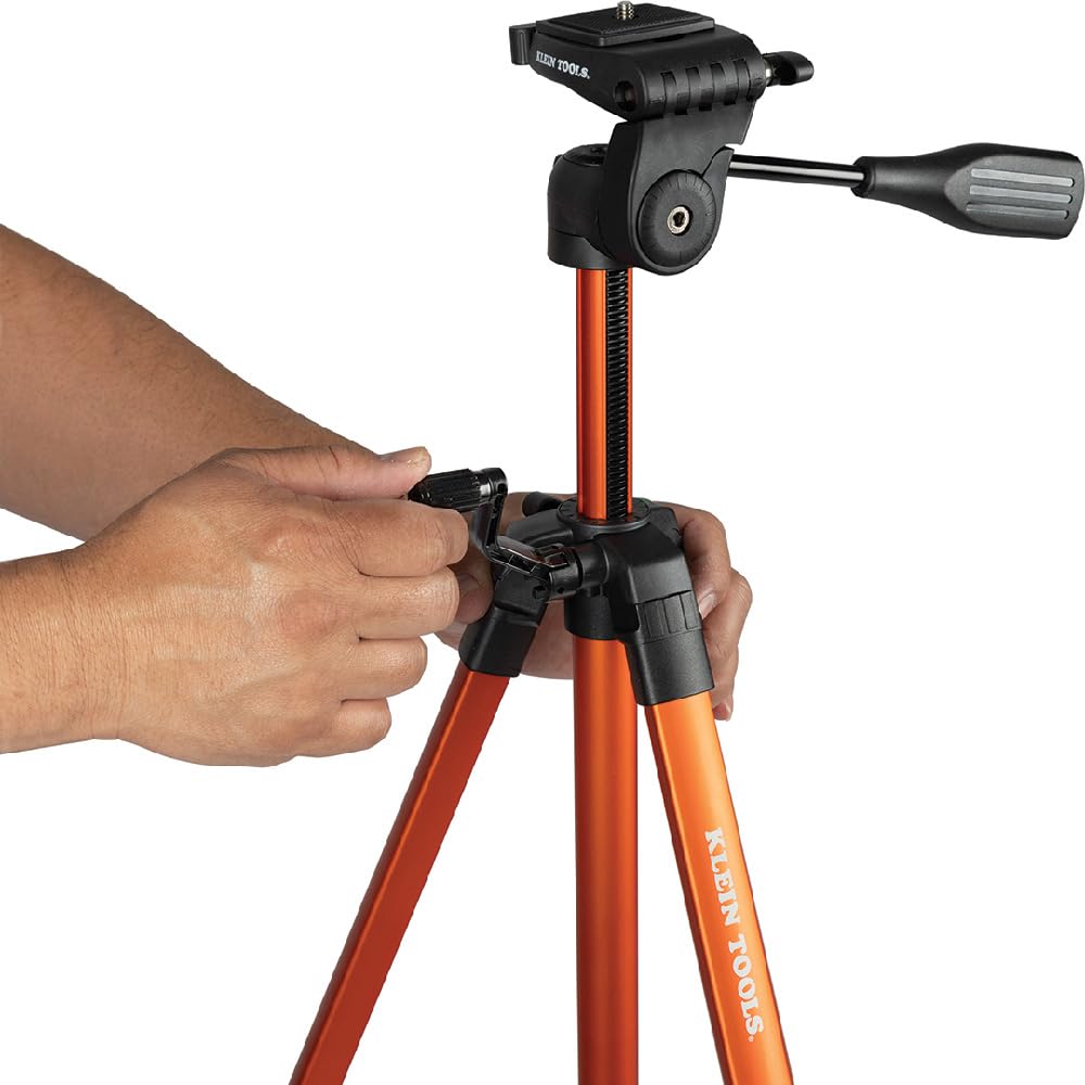Klein Tools 69345 Flexible Aluminum Tripod with Mount - Lightweight & Adjustable for Laser Levels - Perfect for Construction, Surveying & DIY Projects