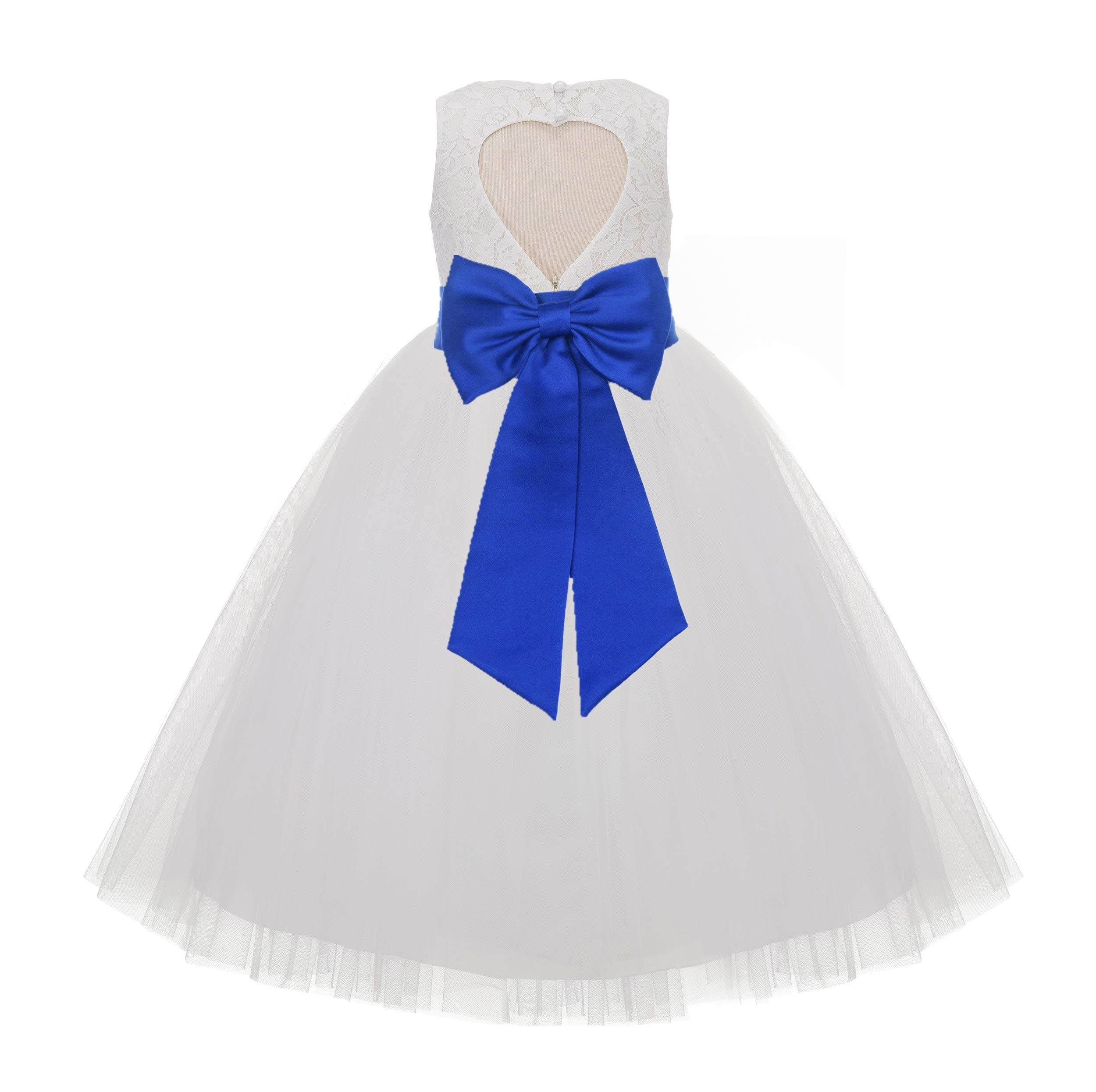 Elegant Lace Halter Flower Girl Dress with Lace Back – Formal Pageant Gown for Girls 213 | Perfect for Weddings, Parties & Special Occasions