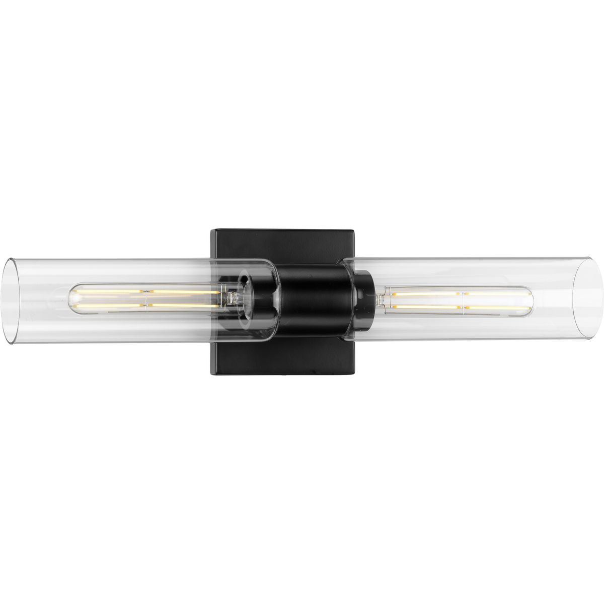 Clarion Collection 2-Light Clear Glass Bathroom Vanity Wall Sconce - Perfect for Bathroom, Powder Room, and Dressing Area Lighting