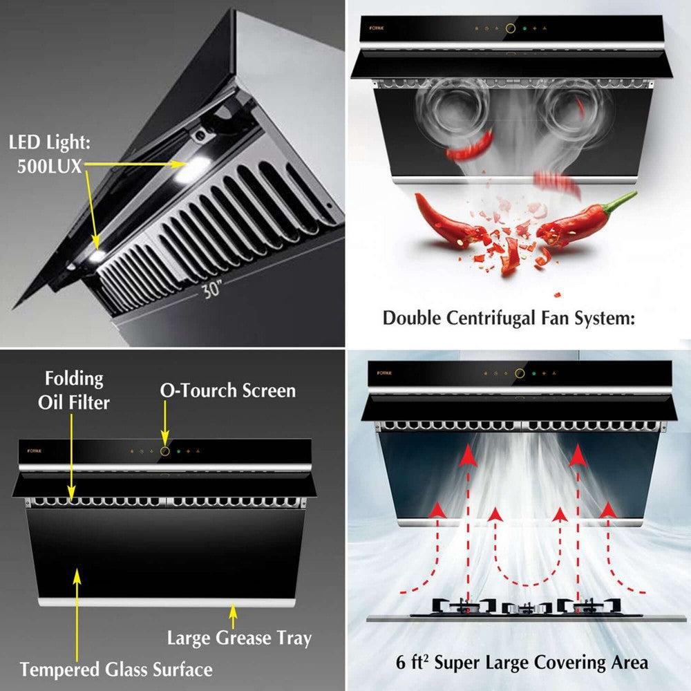 Fotile JQG7505 30-inch 1000 CFM Wall Mount Range Hood with Motion & Touch Control - Stainless Steel Kitchen Vent Hood for Gas Stove, Perfect for Modern Home Cooking & Smoke Removal