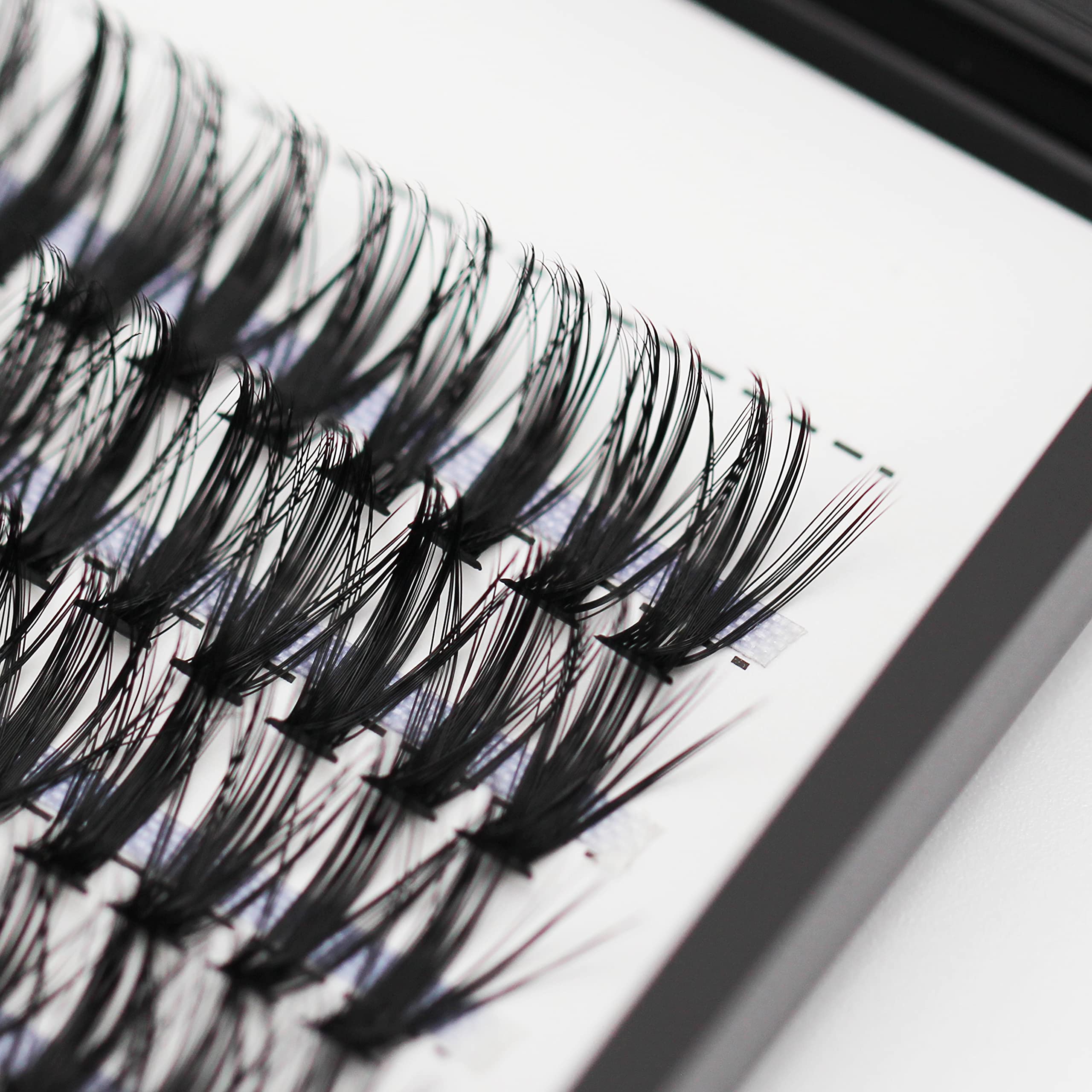 Premium 240pcs Black/Colored Cluster Lashes - 20D/40D DIY Eyelash Extensions | D Curl Long Individual Lashes Mixed Tray | Faux Mink Lash Clusters 8-22mm (30D-16MM) for Professional Salon & Home Use