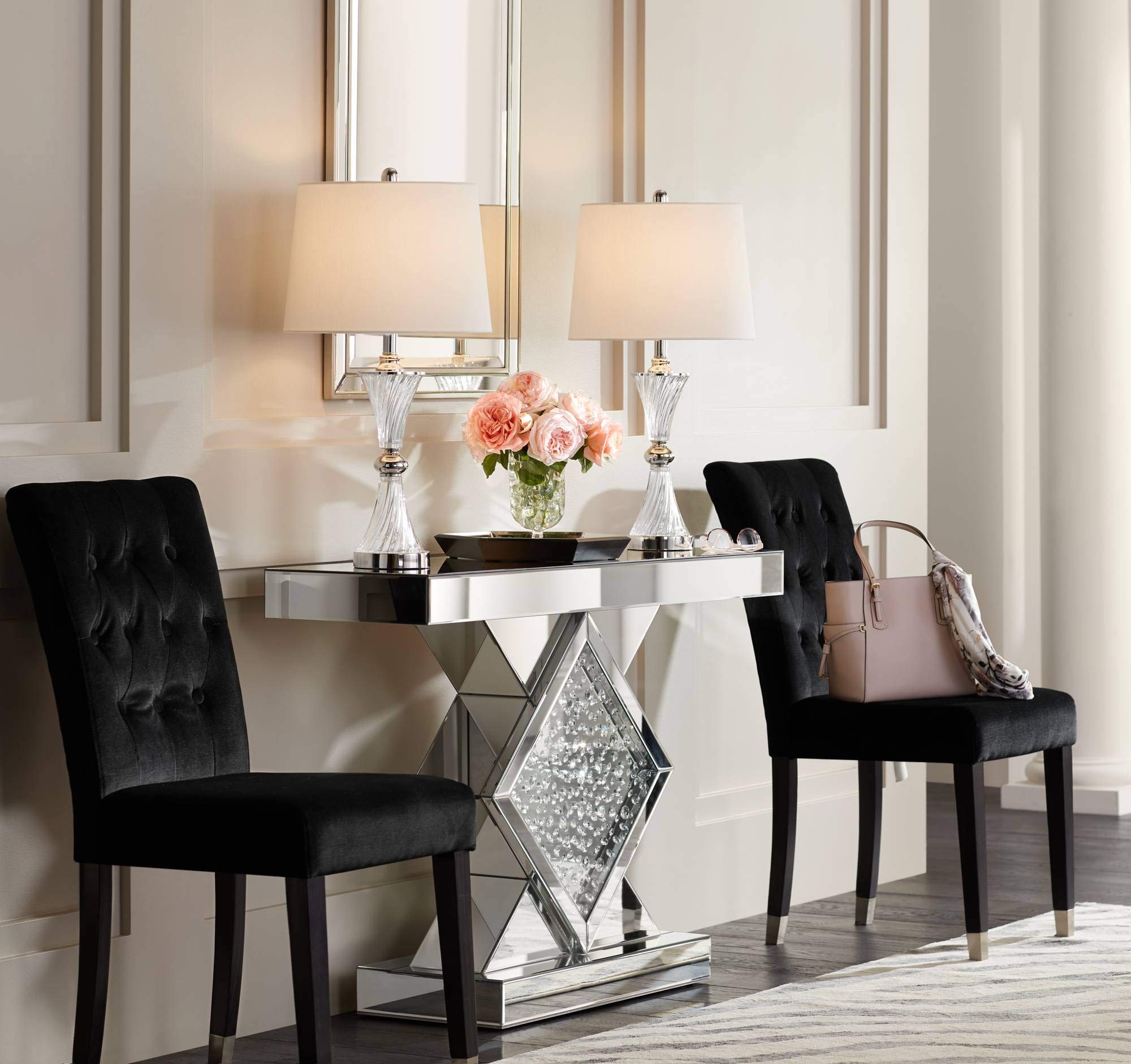 Regency Hill Luca Modern Table Lamps Set of 2 - 25.5