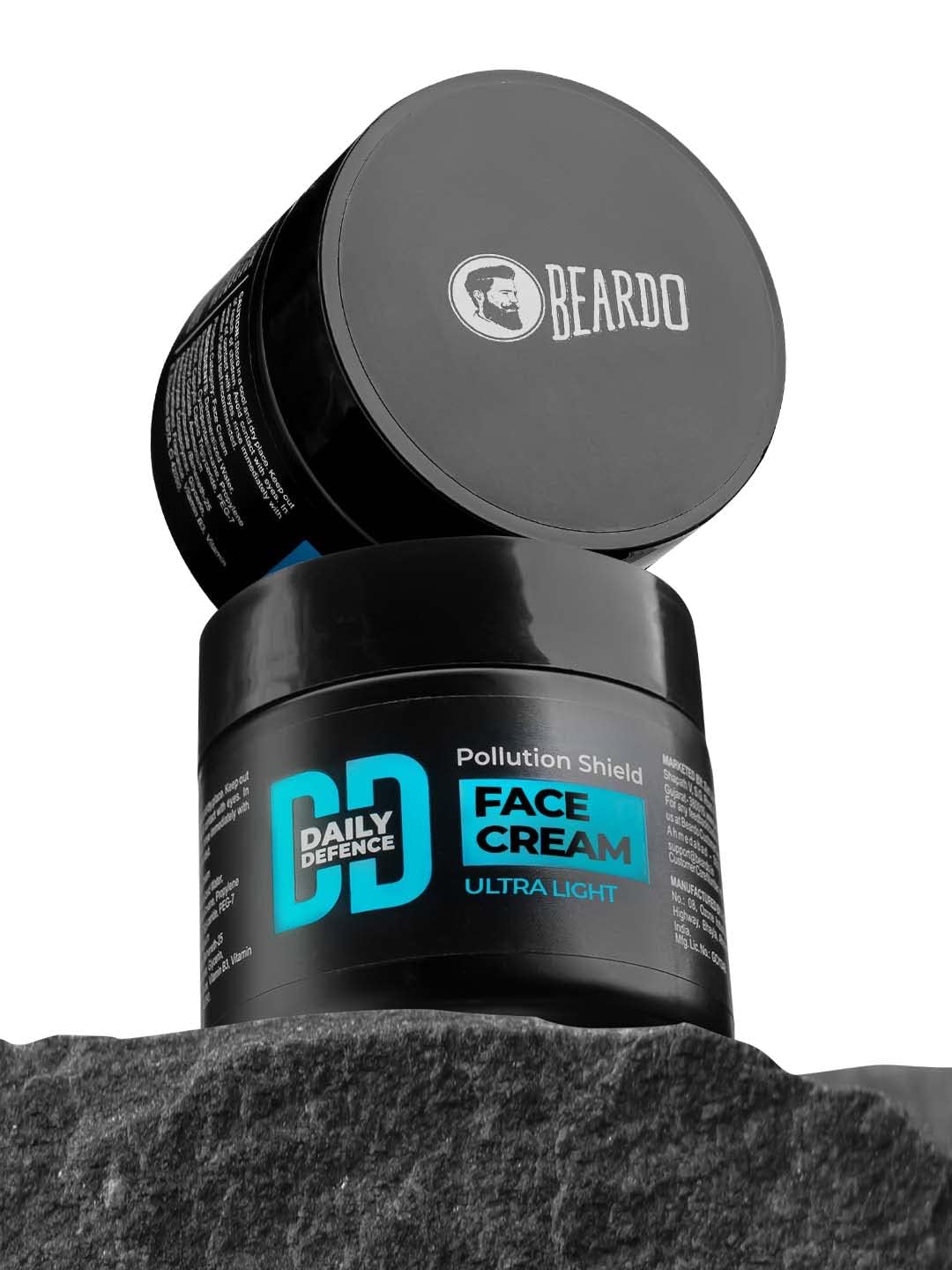 Beardo Daily Defense Face Cream for Men, 50g - Water-Based Fast Absorbing Lightweight Moisturizer with Niacinamide & Vitamin E - Anti-Pollution & Hydrating Facial Cream for Daily Skincare Routine - Perfect for Dry, Sensitive Skin & Post-Shave Care