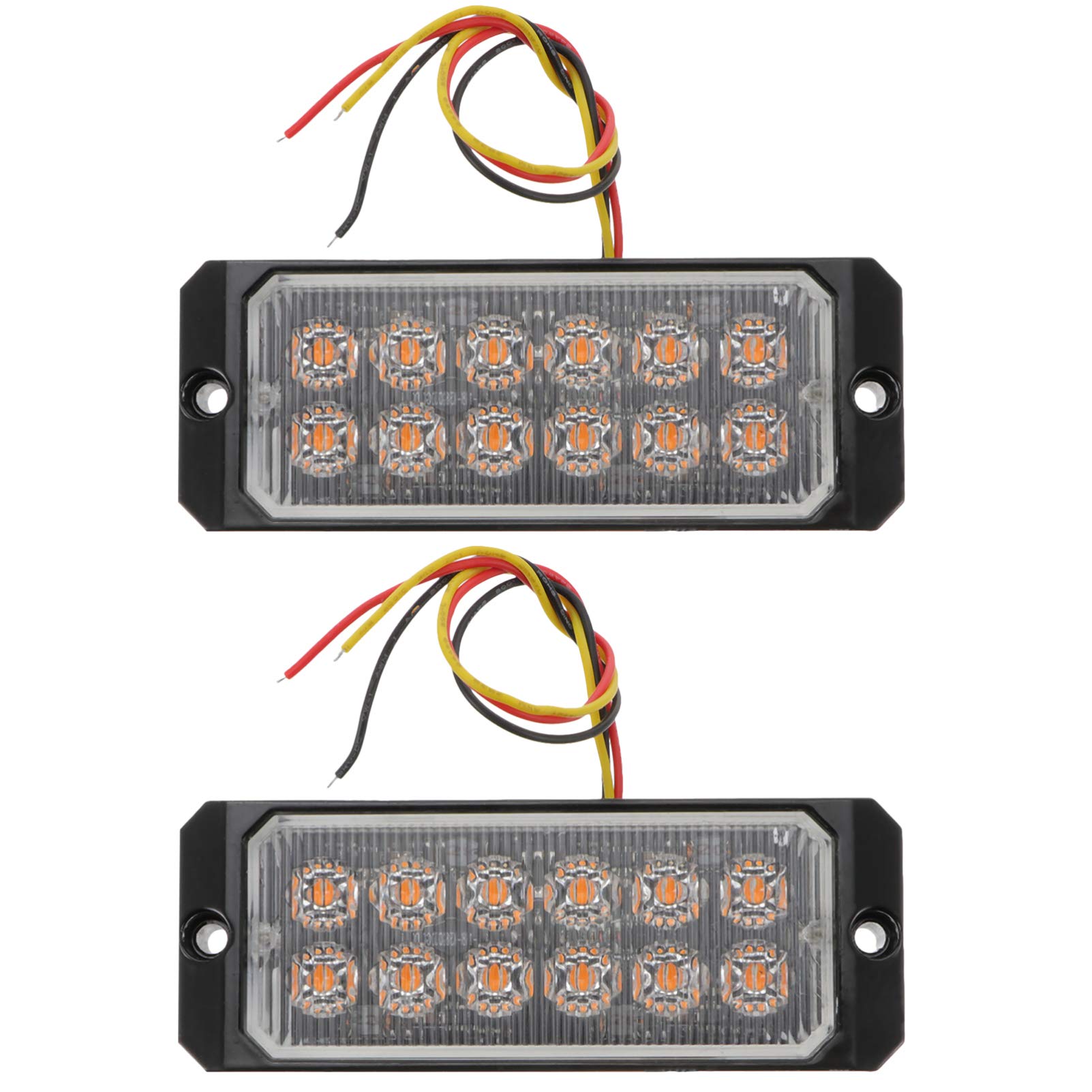 VICASKY 2-Pack LED Truck Side Warning Lights - Waterproof Signal Lamps for Semi Trucks & Trailers - Amber Side Marker Lights with High Visibility for Night Driving & Road Safety