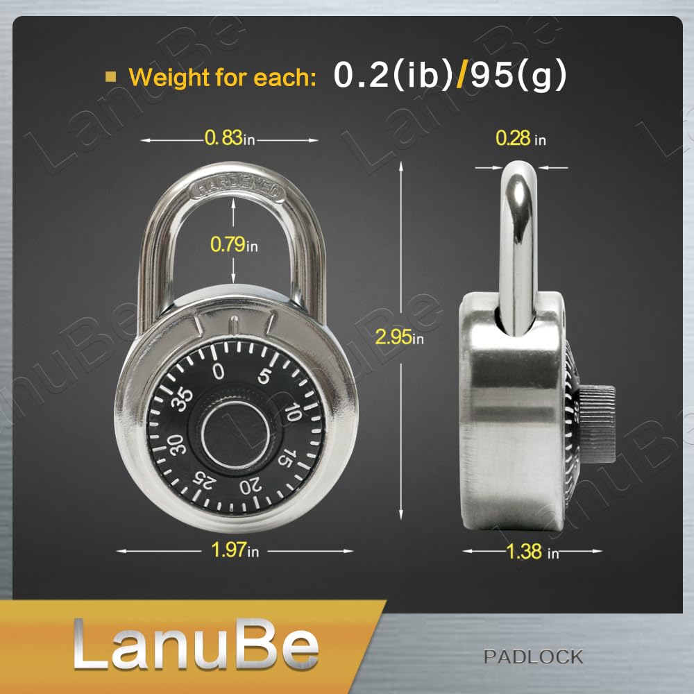 **48 Pack Black Standard Dial Combination Locks - 2 Inch Wide, Keyless Security for School Lockers, Employee Lockers, Gym Lockers, Toolboxes, Fences & More**