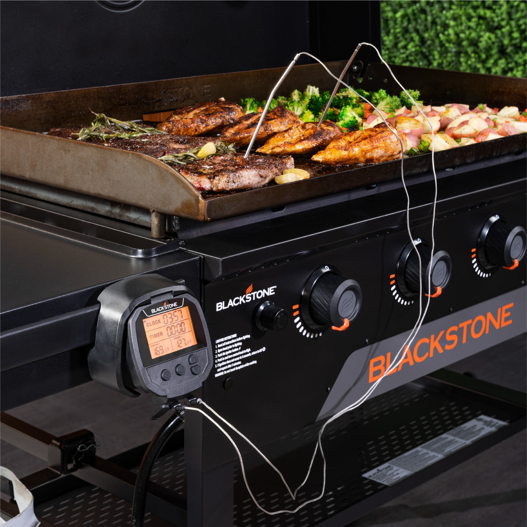 Dual Probe Digital Meat Thermometer for Grilling, BBQ, Cooking - Instant Read Food Thermometer with Backlit LCD for Kitchen, Smoker & Outdoor Use