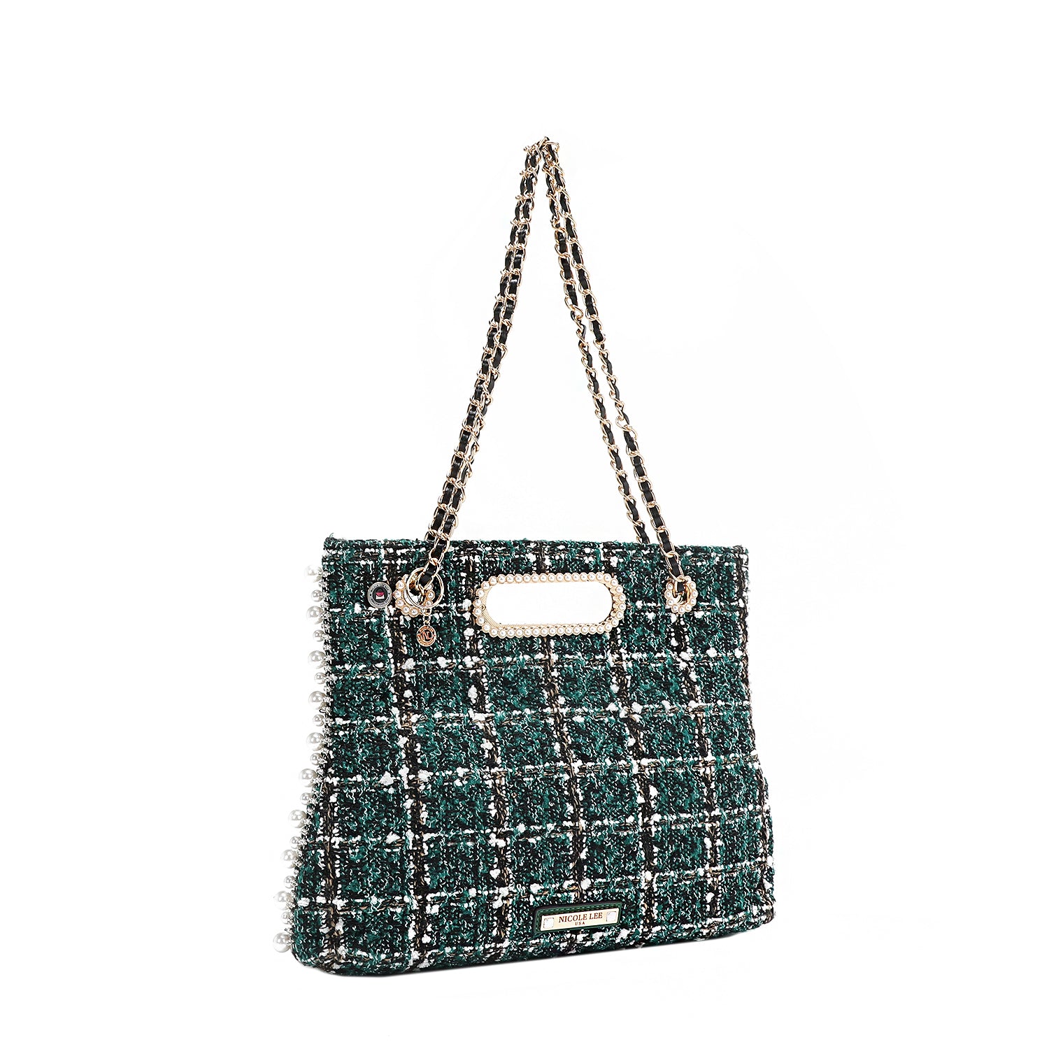 Stylish Tweed Clutch Bag for Women - Elegant Handbag for Parties, Weddings & Evening Events | Fashionable Small Purse with Shoulder Strap