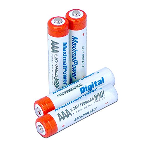 MaximalPower FC997 Universal Smart Battery Charger for Alkaline, NiMH, NiCd, Li-ion - Charges AA, AAA, C, D, 9V Batteries with 4 AAA 1200mAh Batteries Included - Perfect for Home, Office & Emergency Power Backup